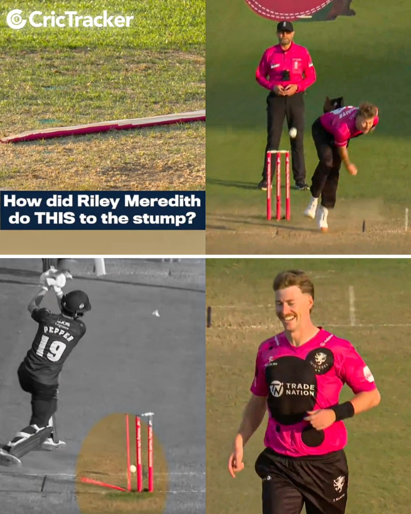 CricTracker - #ICYMI: Australian speedster Riley Meredith bowled a ...