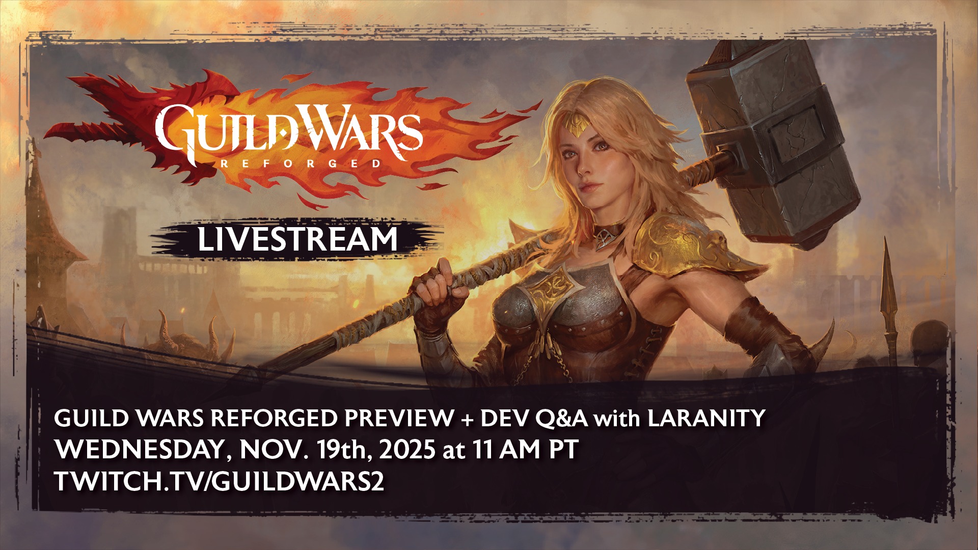 Guild - 📣 Join us live on Twitch.TV/GuildWars2 for a special Guild Wars ...