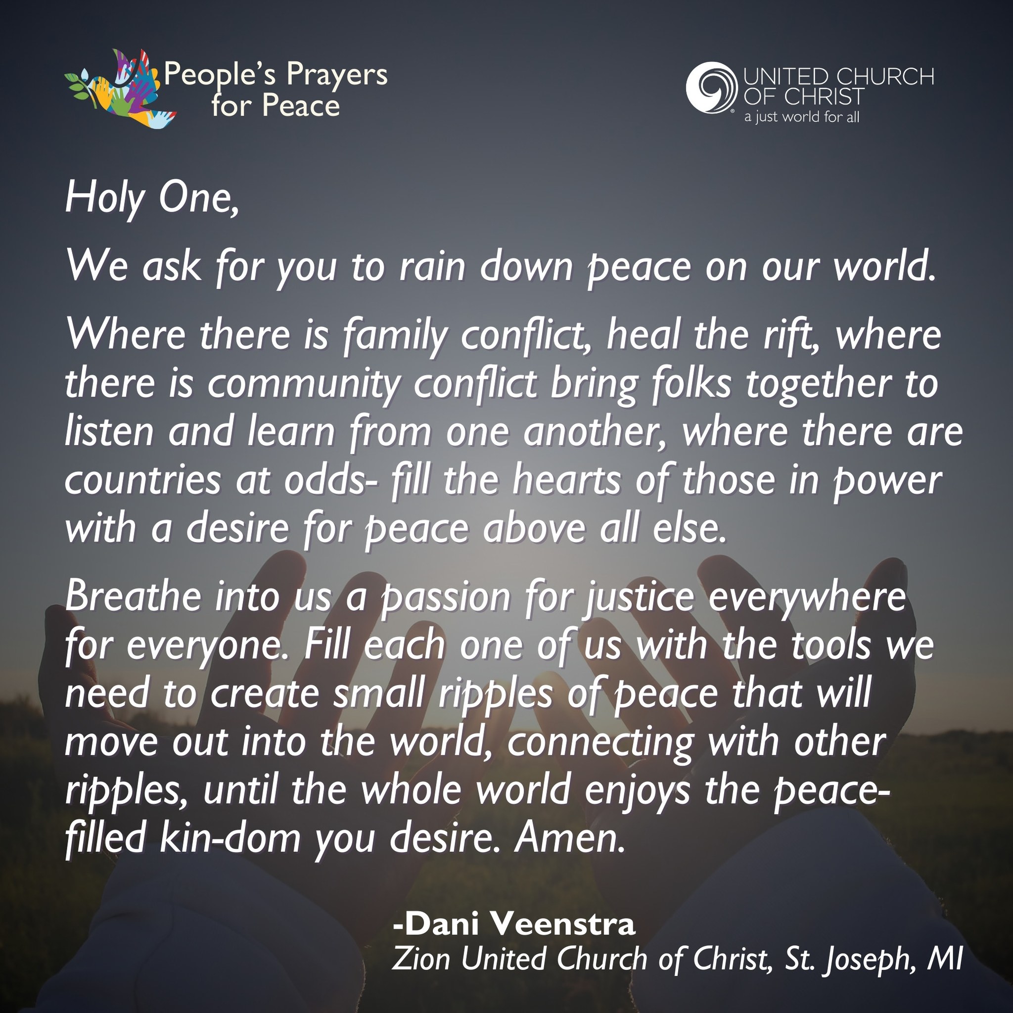 United - 🙏🏾 Holy One, We ask for you to rain down peace on our world ...