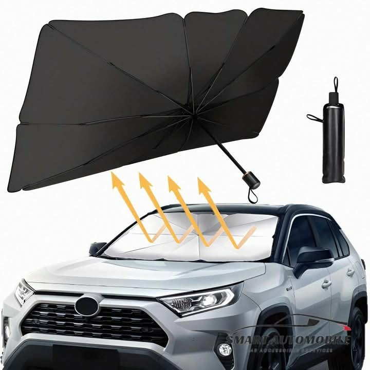 Pare-Soleil Voiture 240T Argent Titane - Protection Thermique Pour Pare-Brise - Universel Voiture, SUV, Camion (150x80cm XL)