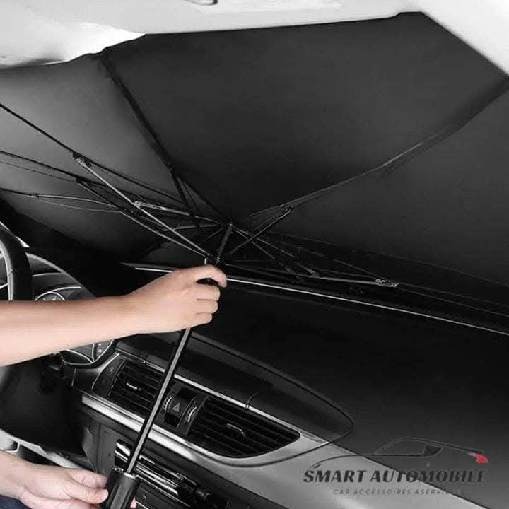 Pare Soleil Voiture Pare Brise Avant pour BMW X3 2000-2023, Rotation à 360° Parapluie de Voiture Pliable Pare-Soleil Couverture Universelle Protection UV,A Small
