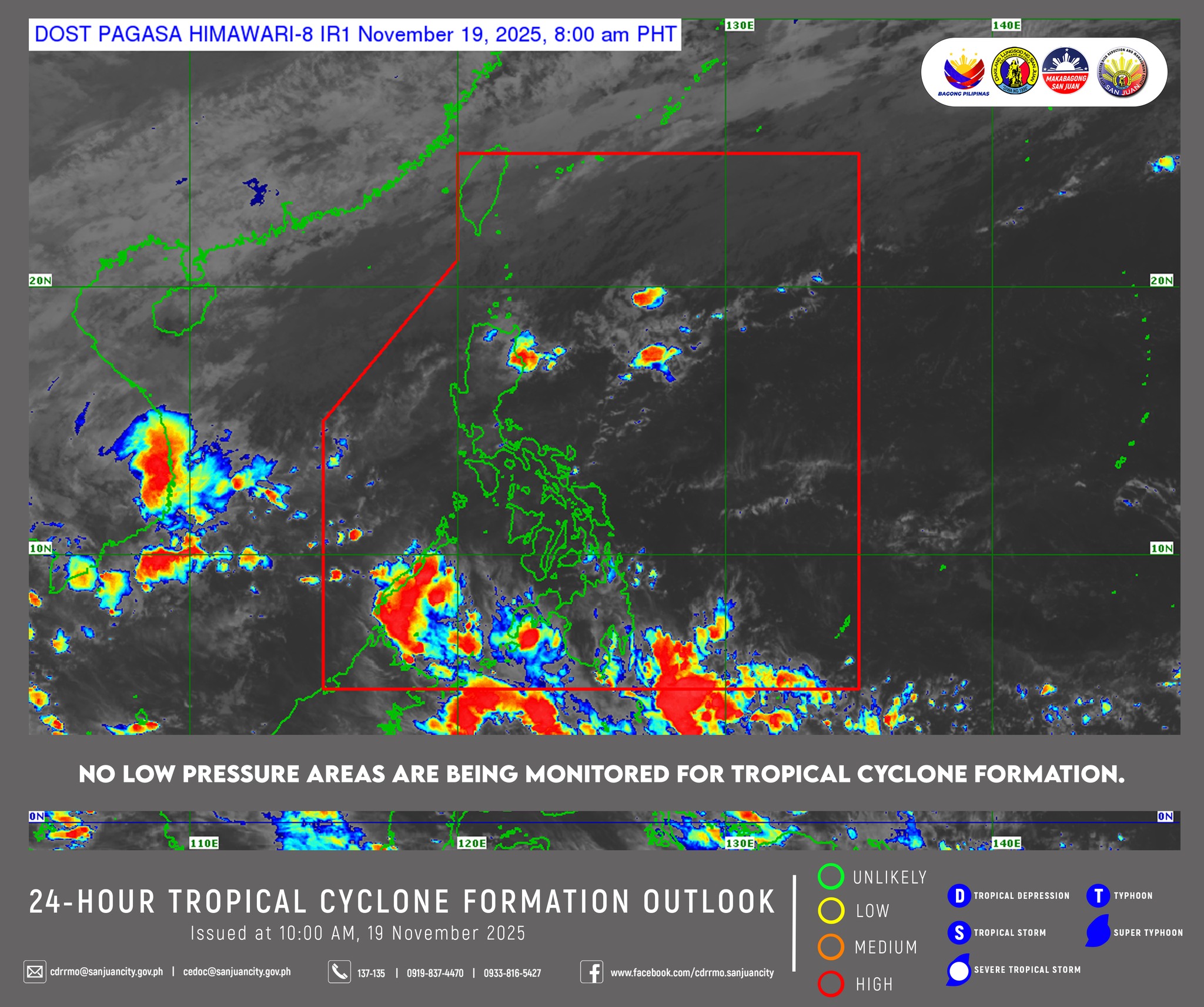 San - As of 8:00 AM today, 19 November 2025, No Low Pressure Areas (LPA ...