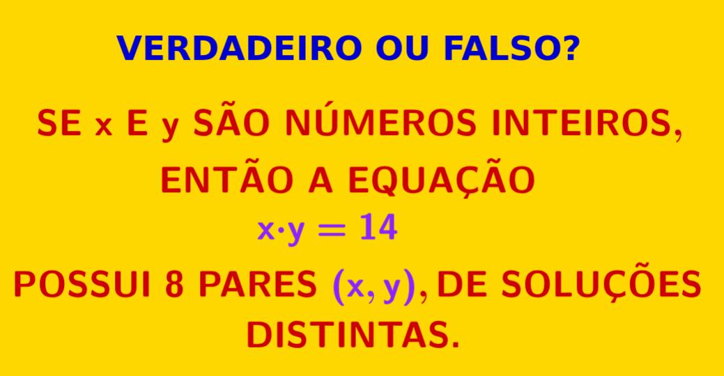 Matemática, SIM OU NÃO. | Campo Grande MS
