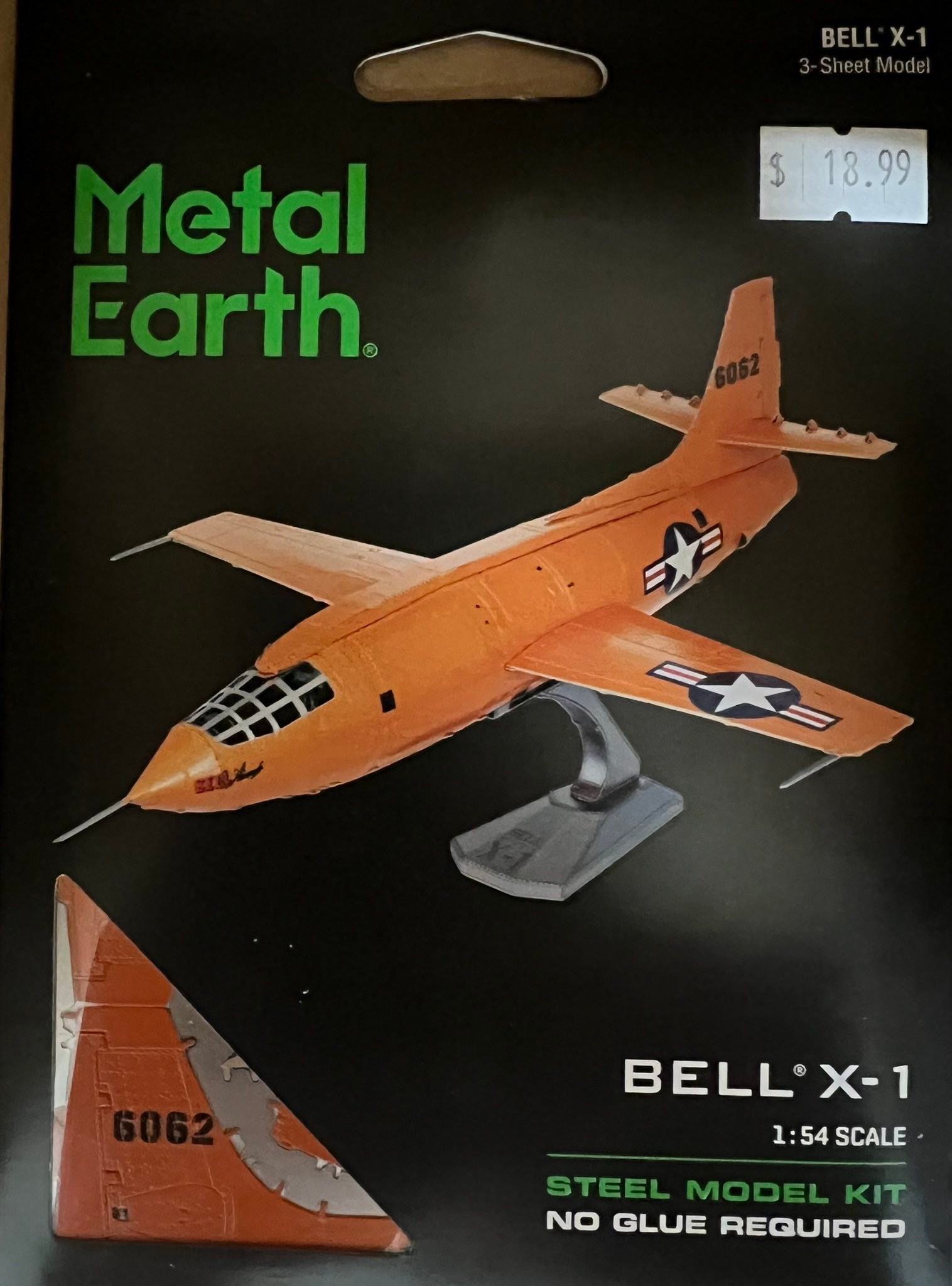 Metal Earth Bell X-1 – Maquette 3D En Métal 1:54, 47 Pièces, Niveau Modéré, 17 X 12 X 5 Cm