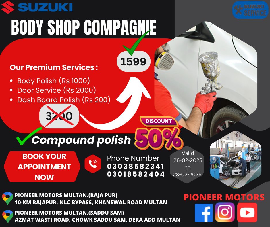 Suzuki - 🚗 Suzuki Bodyshop Service Offer – Get Your Car Looking Brand ...