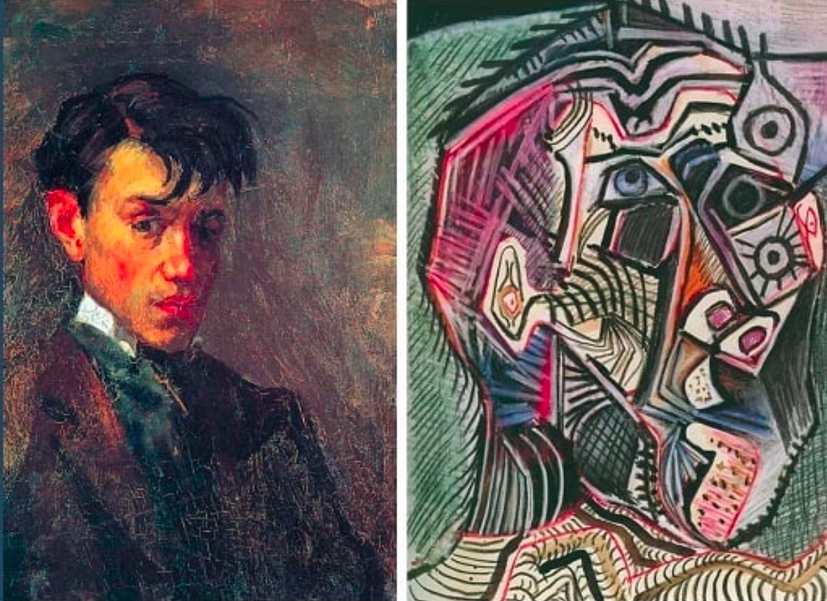 History - Pablo Picasso’s self portraits at 15 years old in 1896 (left ...