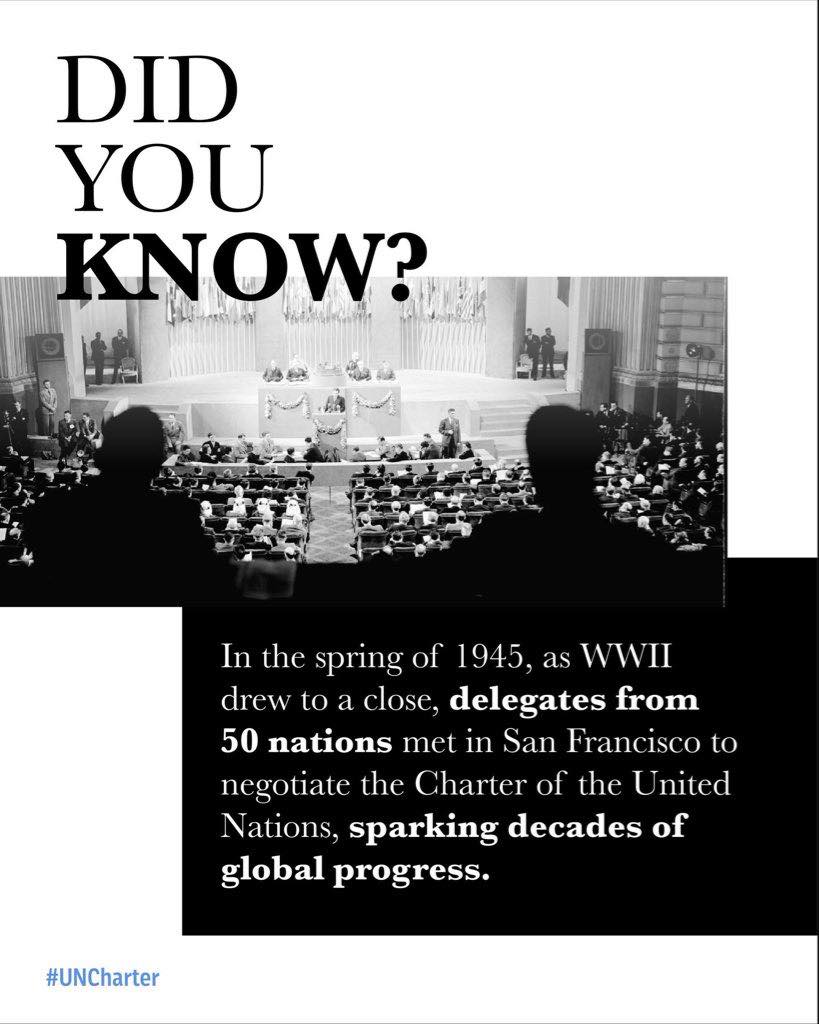 PVA - This week 80 years ago, the UN Charter was signed. It sparked ...