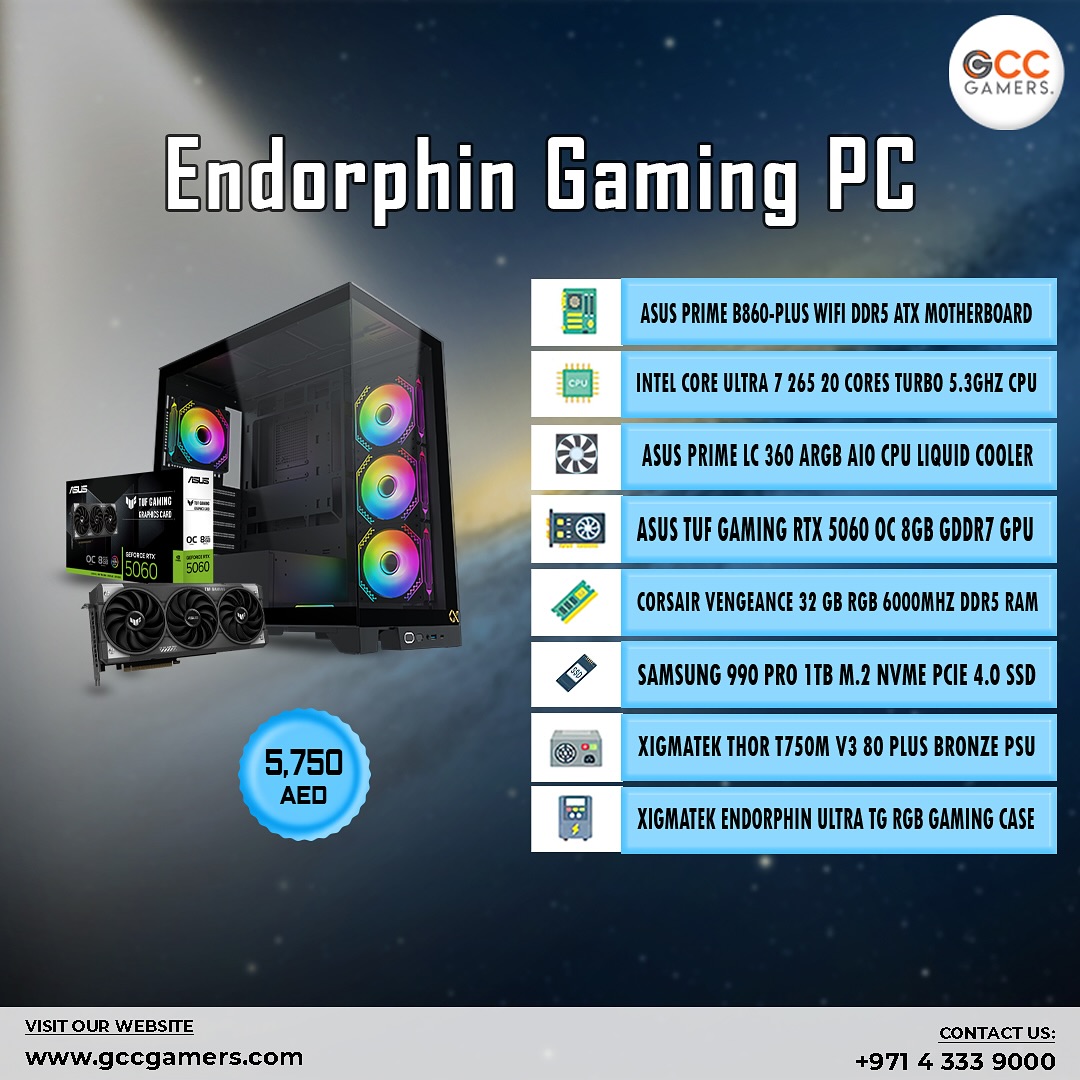 GCC-Gamers - Endorphin Gaming PC @ 5,750 AED Specs: ASUS Prime B860 ...