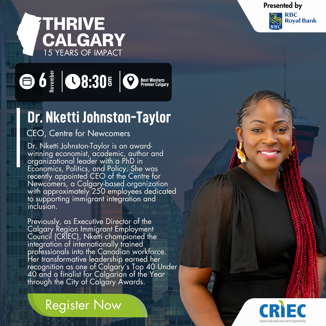 Calgary - CRIEC is proud to announce Dr. Nketti Johnston-Taylor as a ...