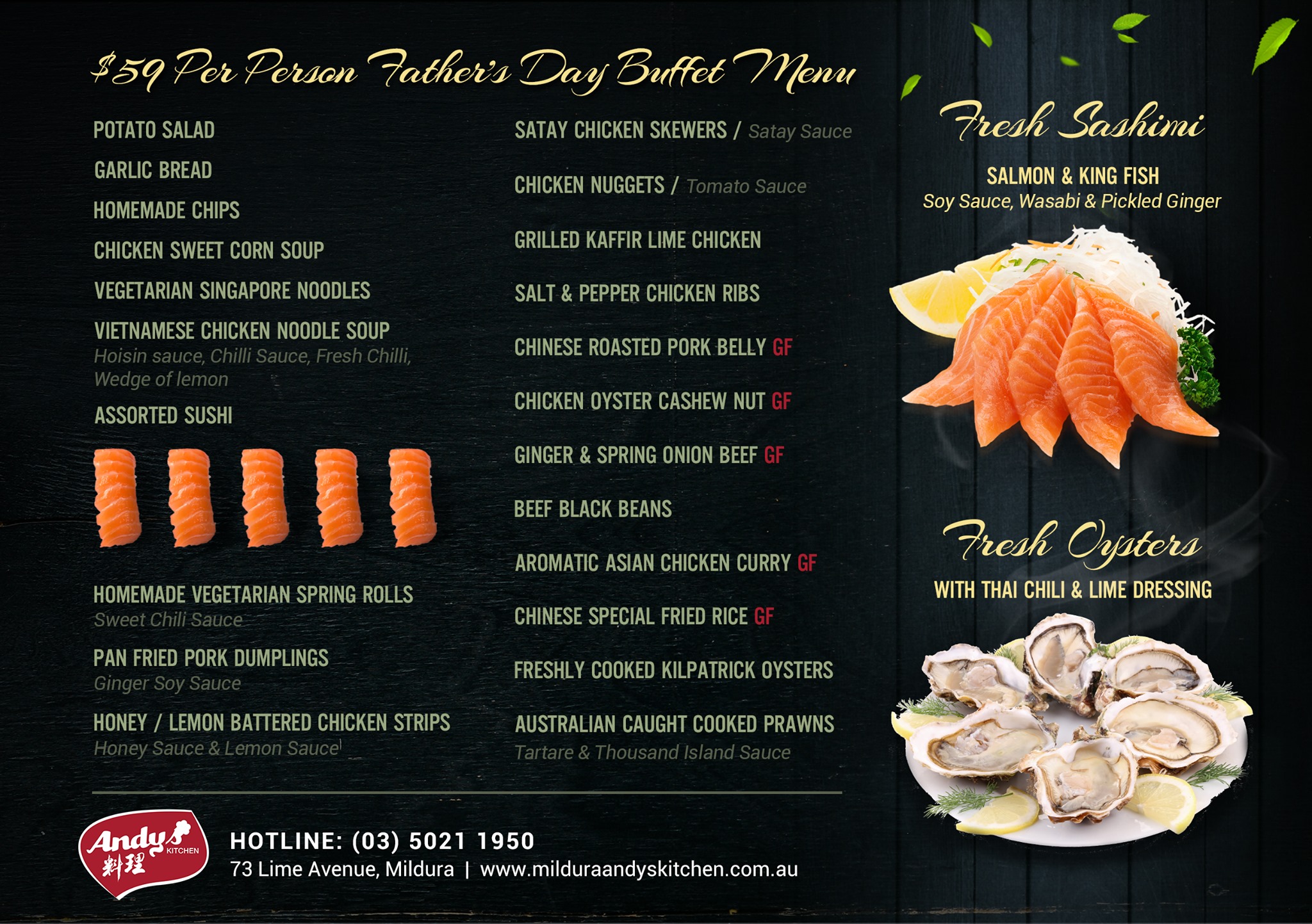 Andys Kitchen - [ FATHER’S DAY BUFFET MENU ] Still...