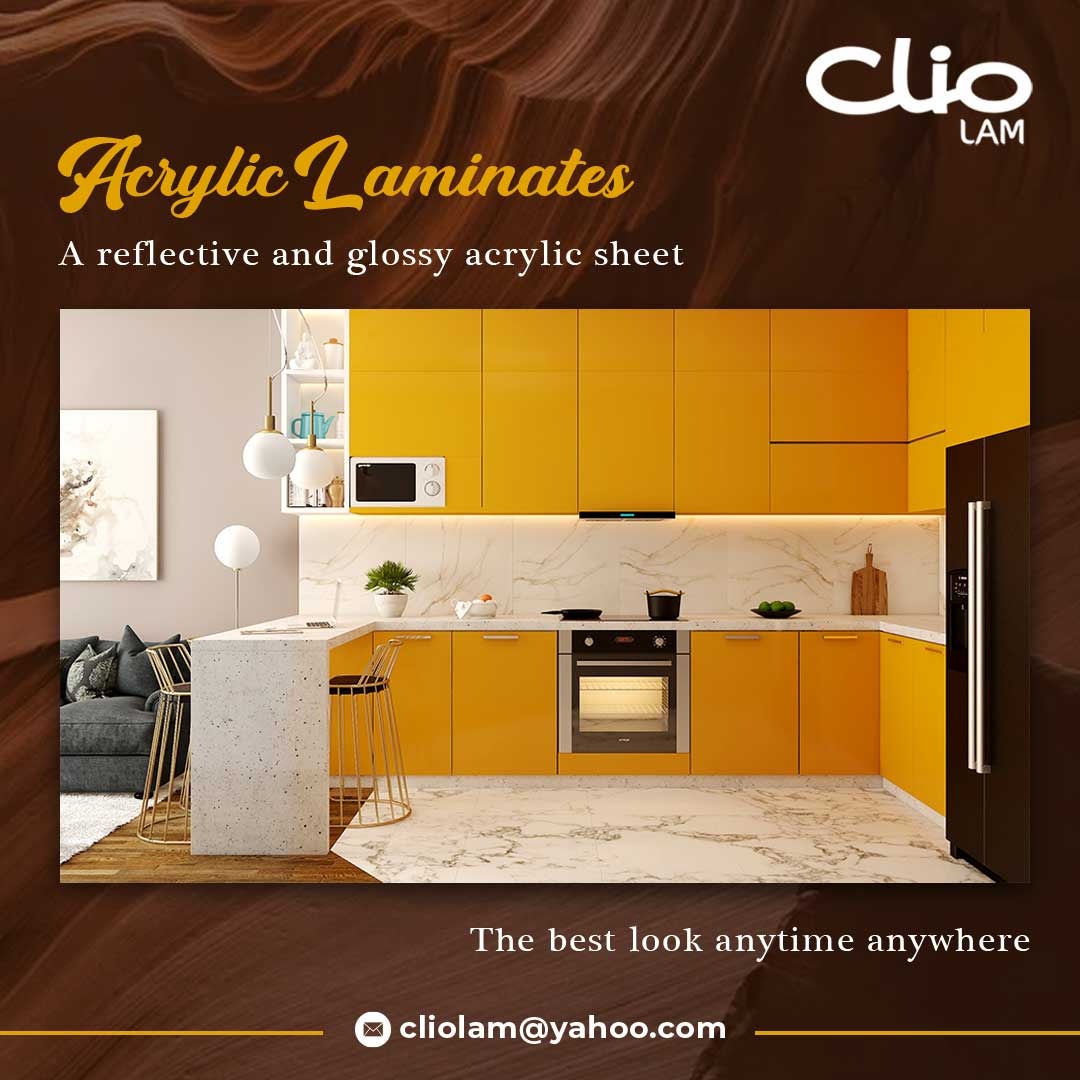Cliolam - Acrylic cabinets are preferred for high-end kitchens with a ...