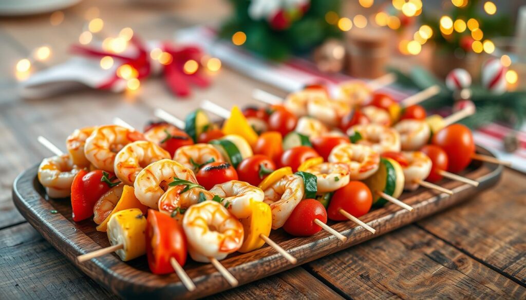 Recette - Mini brochettes festives de crevettes & Saint-Jacques Envie d ...