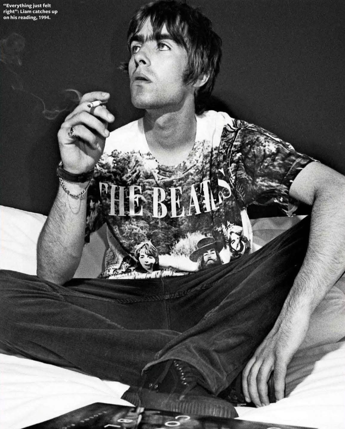 A young Liam Gallagher wearing a Beatles T-Shirt 📷 tomsheehan