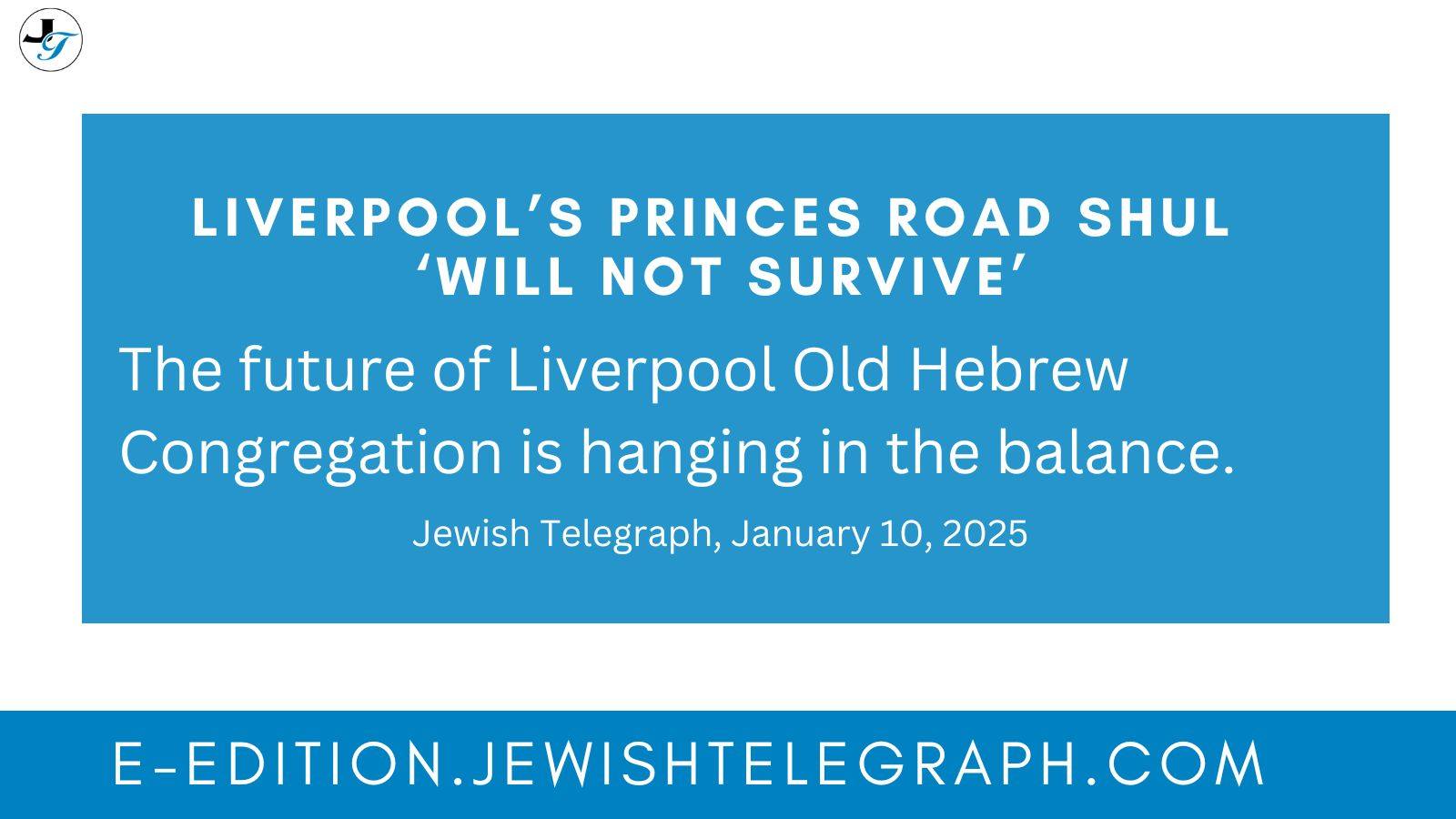 Jewish - 𝗟𝗶𝘃𝗲𝗿𝗽𝗼𝗼𝗹’𝘀 𝗣𝗿𝗶𝗻𝗰𝗲𝘀 𝗥𝗼𝗮𝗱 𝘀𝗵𝘂𝗹 ‘𝘄𝗶𝗹𝗹 𝗻𝗼𝘁 𝘀𝘂𝗿𝘃𝗶𝘃𝗲’ 10.01.2025 ...