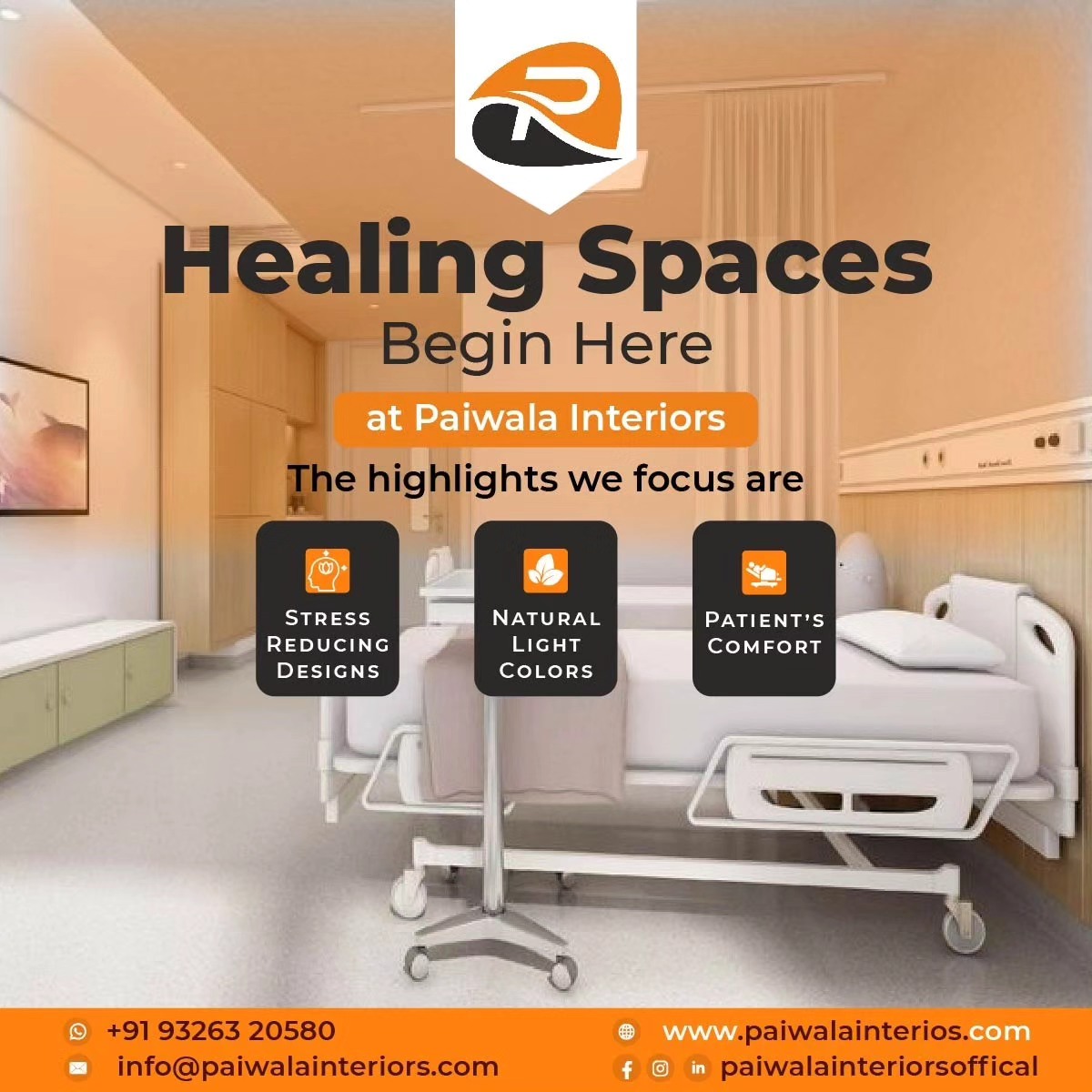 Paiwala - 🏥 Healing Spaces Begin Here! 🌿 At Paiwala Interiors, we ...