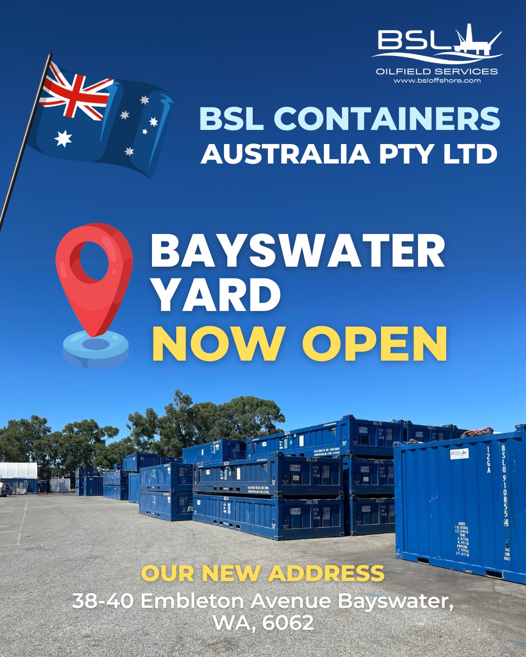 BSL - BSL Containers Australia Pty Ltd – We’ve Moved to a New Yard in ...