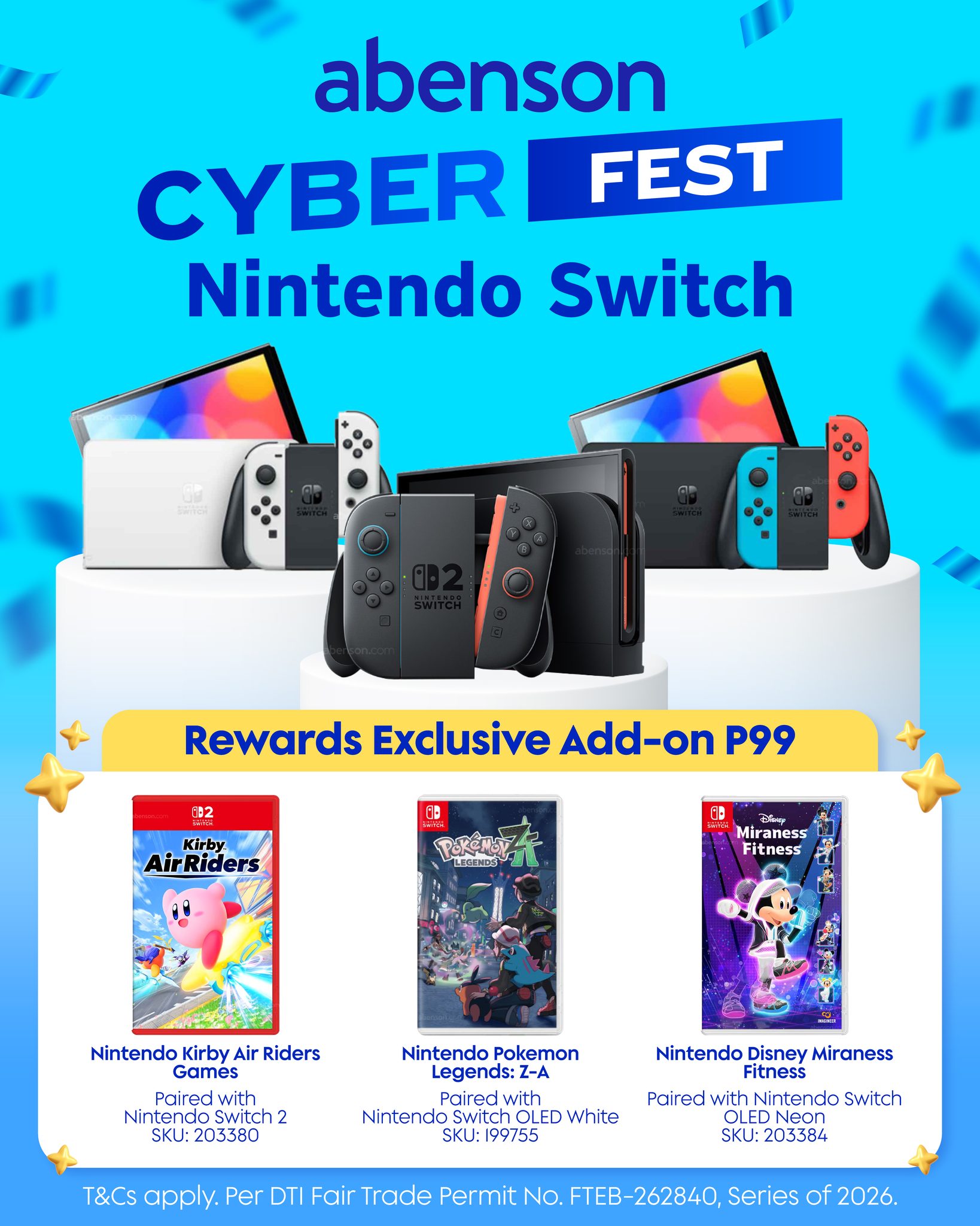 Level up your play with Nintendo Switch deals at Abenson Cyber