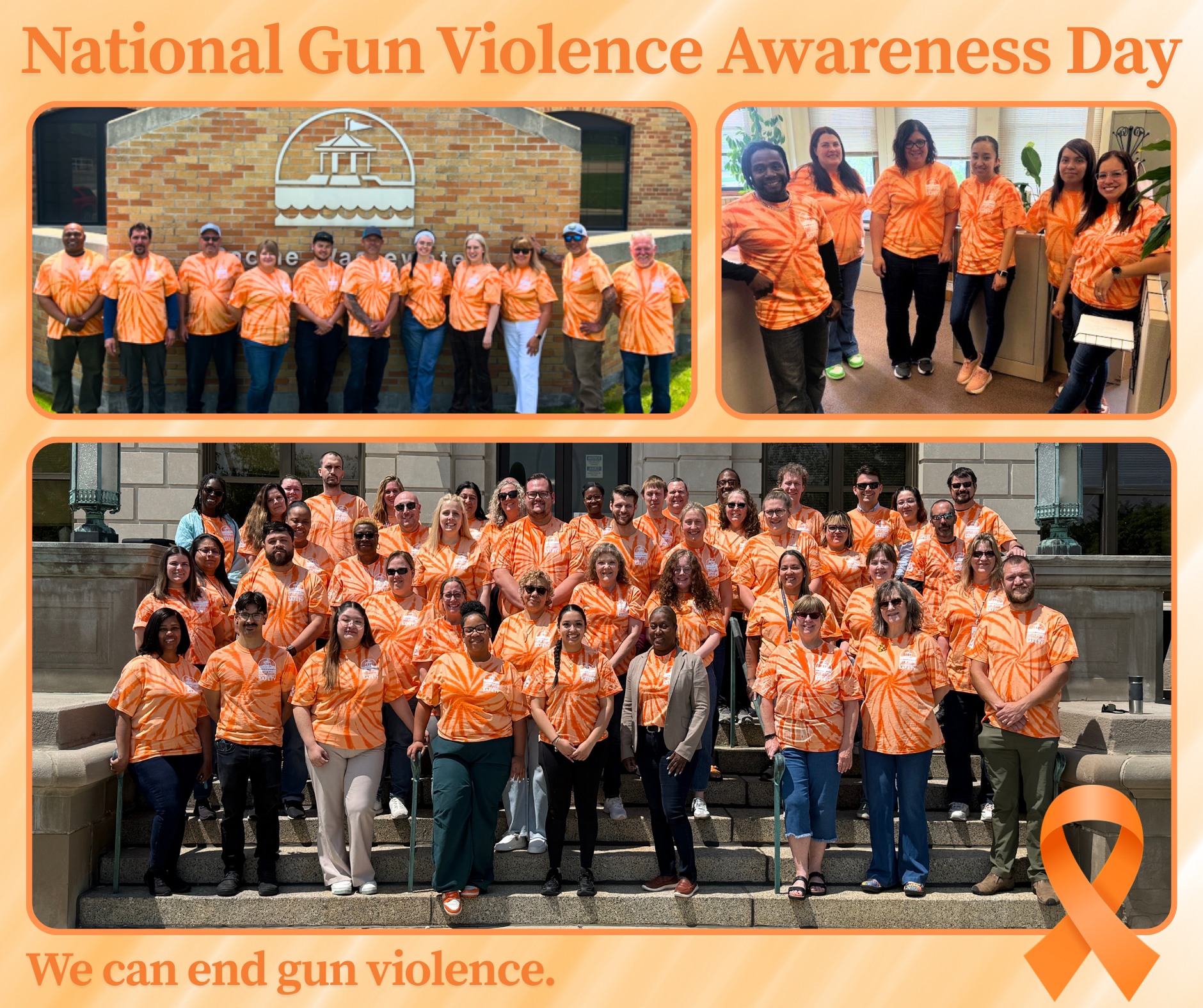 City - Today, City of Racine staff joined together in wearing orange ...