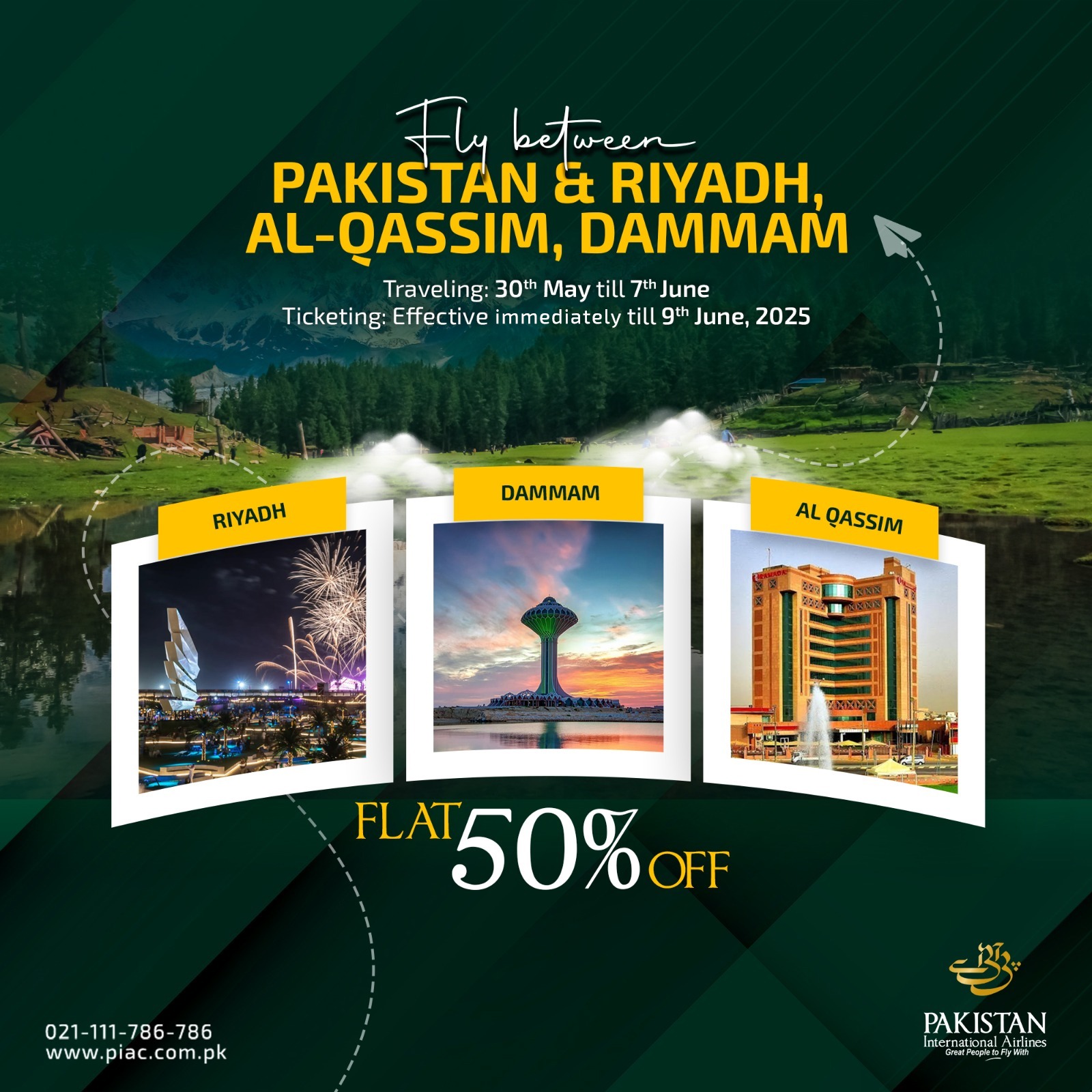 Pakistan - Massive 50% Discount Alert! Fly from Pakistan to Riyadh, Al ...