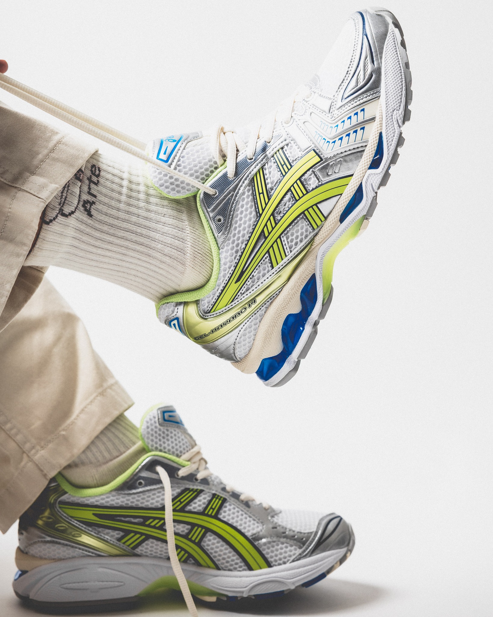 Shop now: ASICS Unisex GEL-KAYANO 14 White/Lime Green Shoplink 