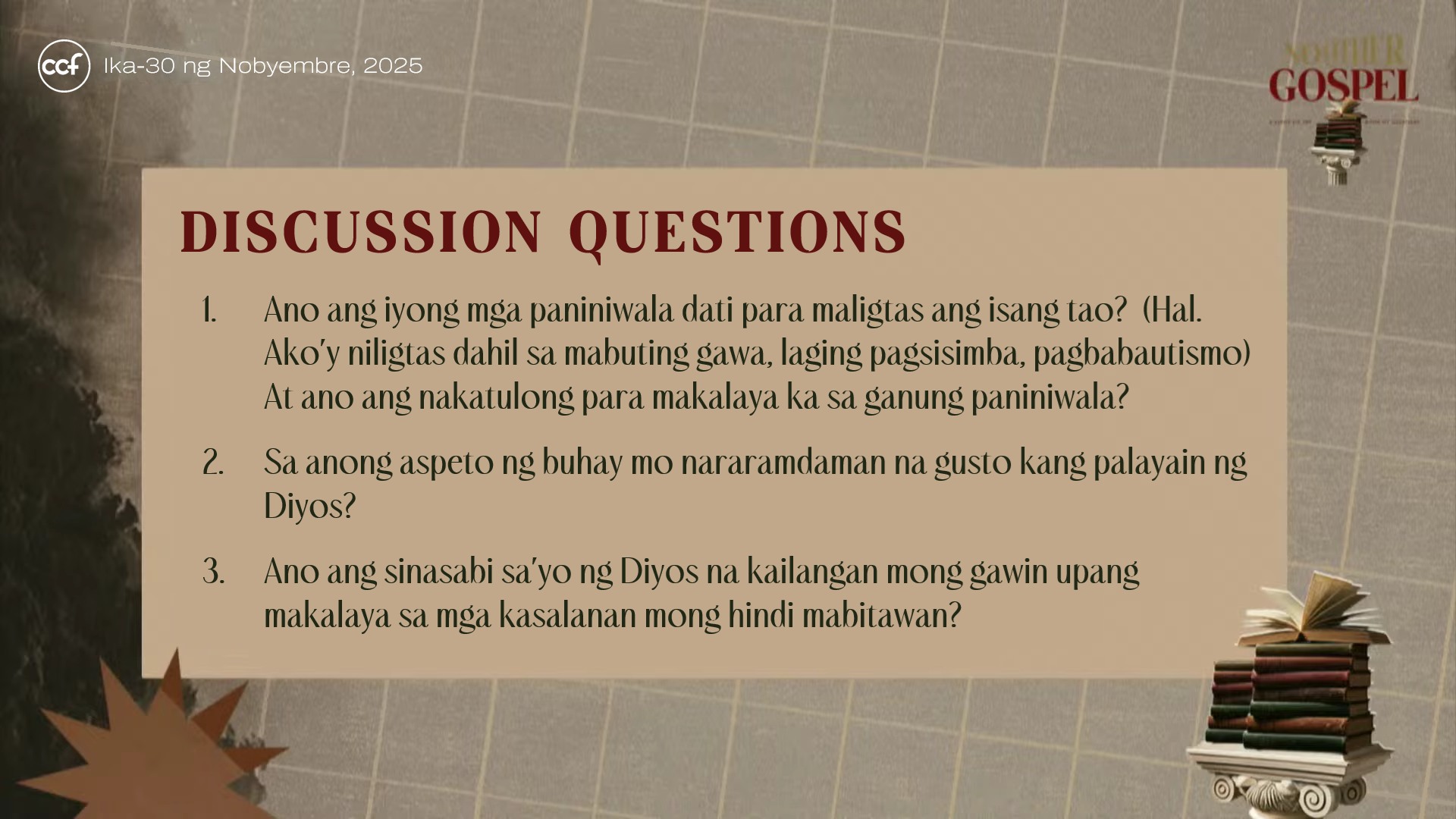 CCF Davao - Para sa aming mga kapatid na nagta-Tagalog,... | Facebook