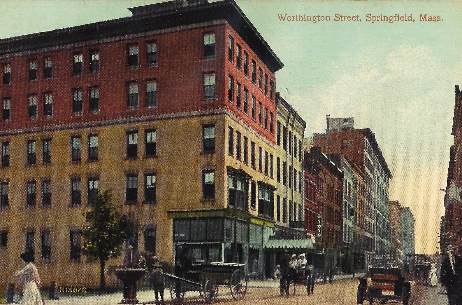 Springfield - Worthington Street at Stearns Square around 1910-1915 ...
