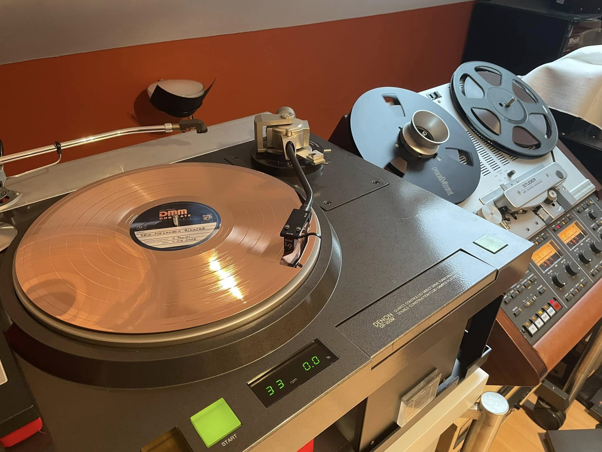 ジャンク品 DENON ターンテーブル DP-DJ100 Denon DP-100M studio turntable and Studer A807 RTR tape deck