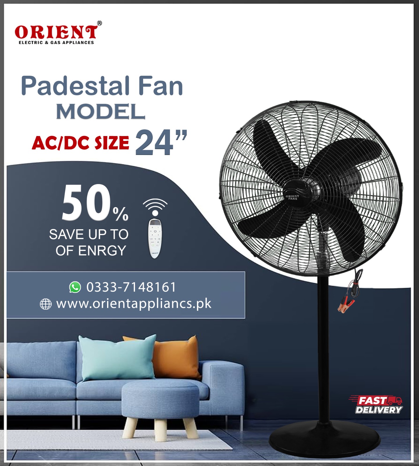 Orient - Stay cool and stylish with the **Orient Grand Pedestal Fan 24 ...