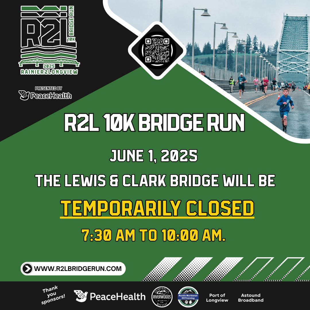 Longview - 🚧 TRAFFIC ALERT – TEMPORARY BRIDGE CLOSURE 🚧 The Rainier to ...