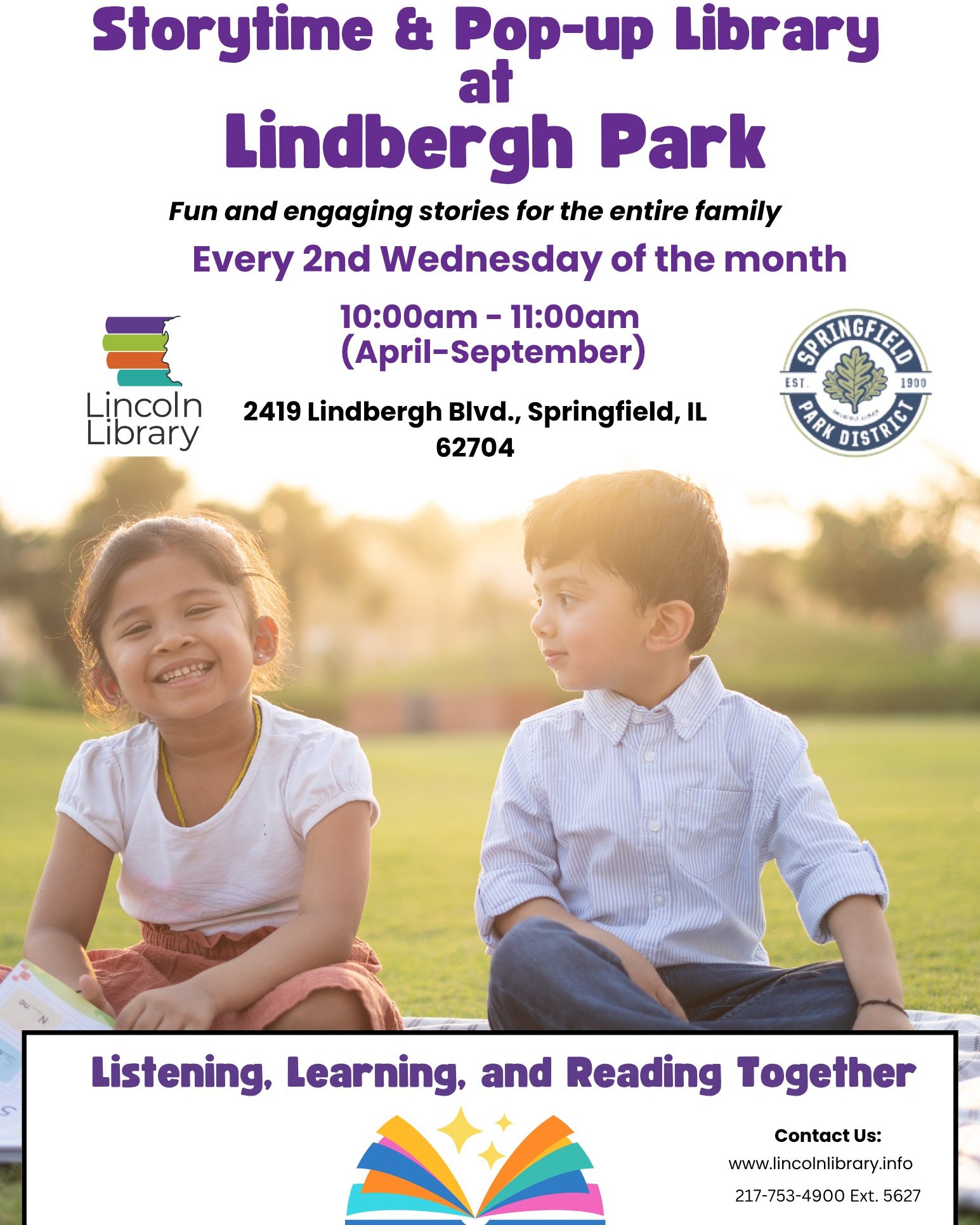 Lincoln - 📚 Pop-Up Library and Story Time Alert! 📚 Join us at Lindbergh ...
