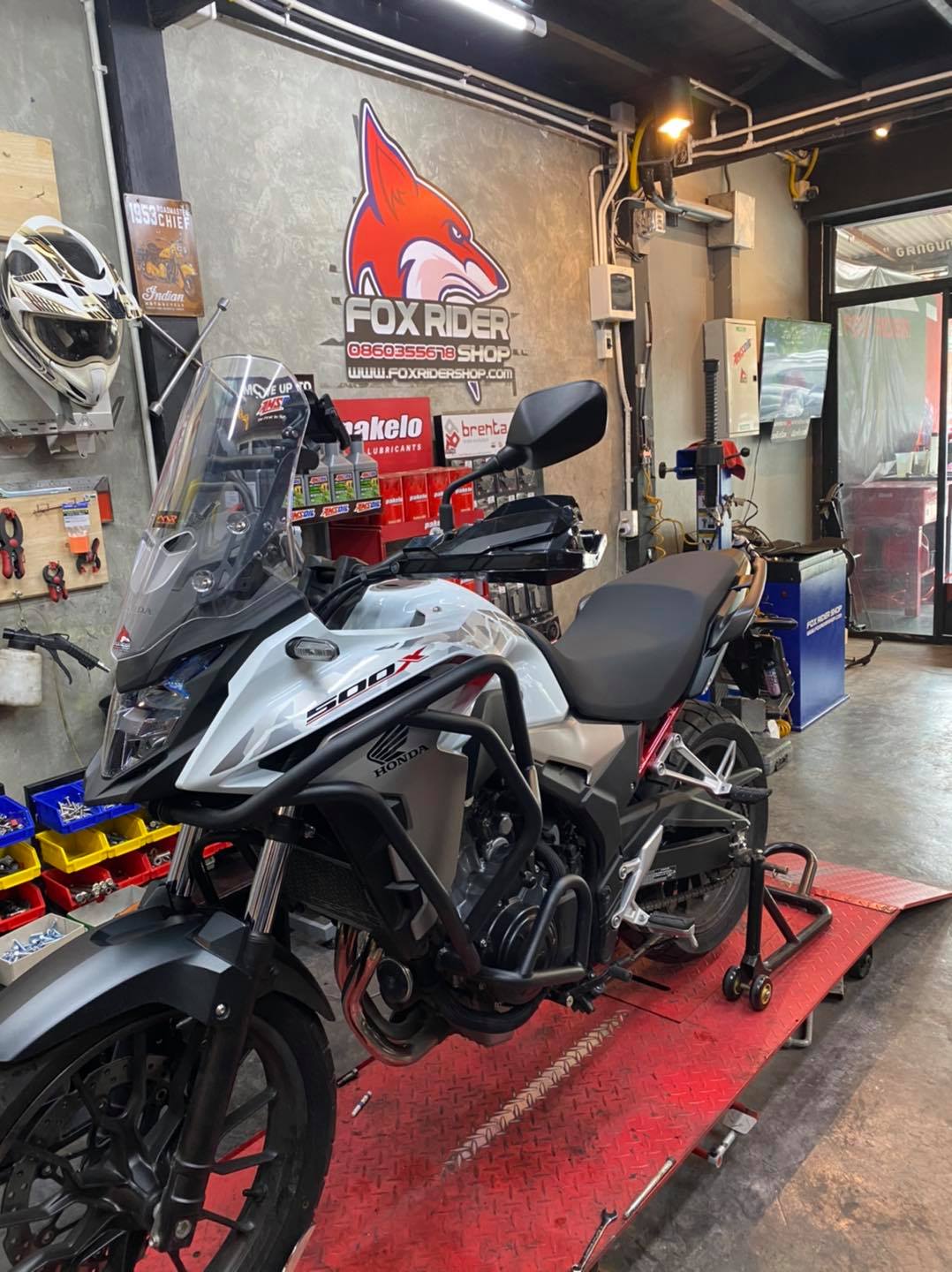 Fox Rider Shop - 🦊 CB500X ติดตั้งการ์ดแฮนด์และการ์ดหม้อน้ำ...