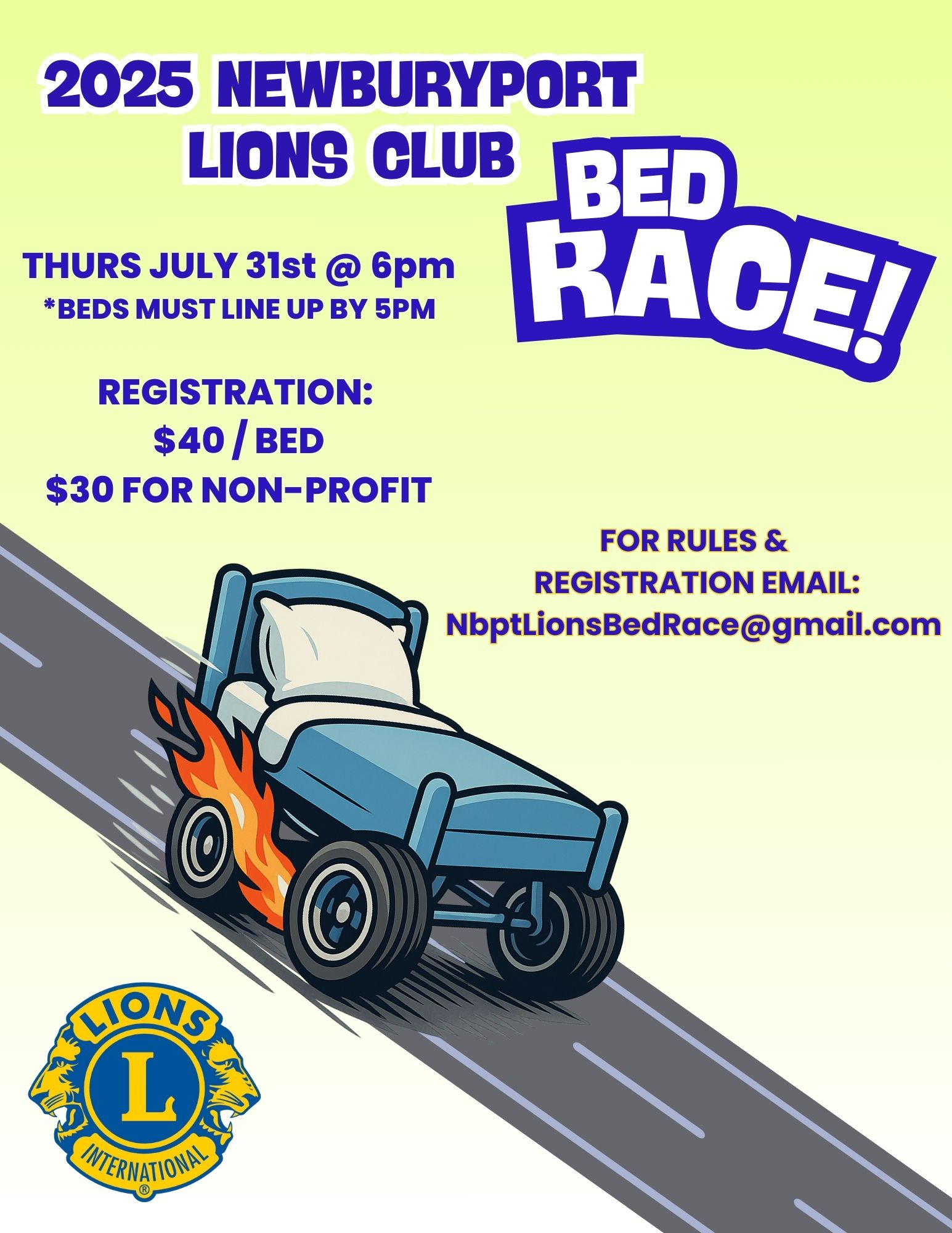 Newburyport - Winners awarded at the end of the Bed Race!! To register ...