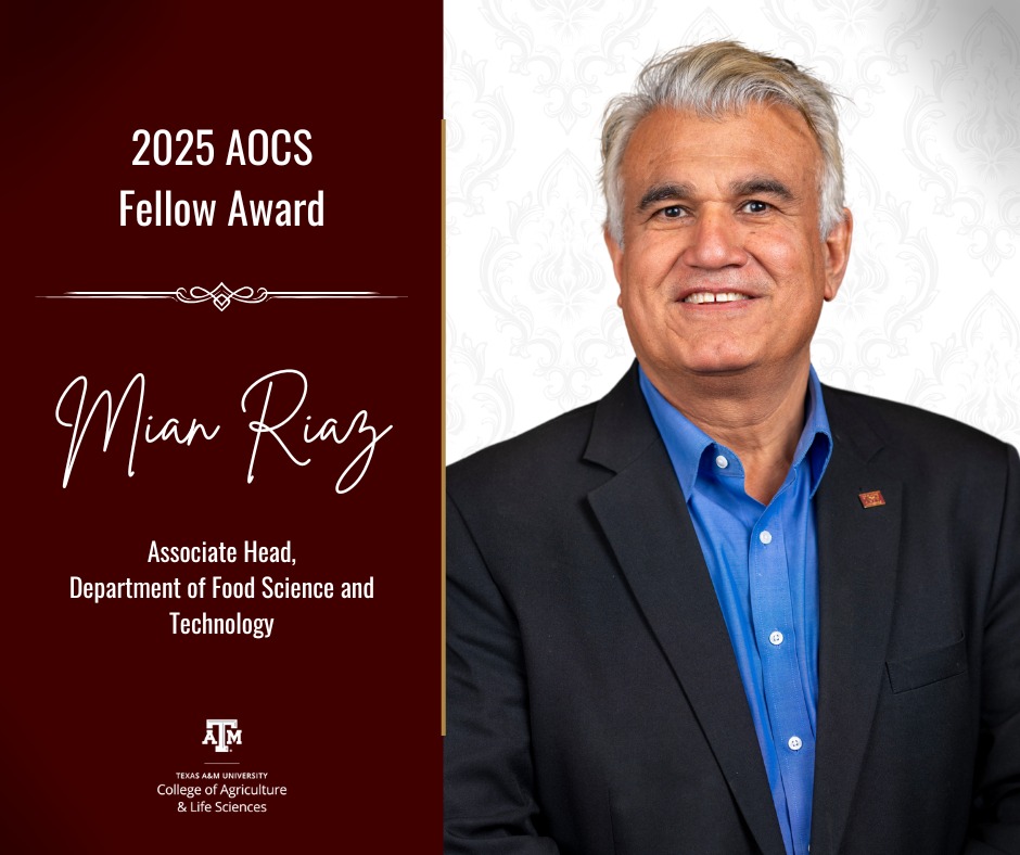 Congratulations to Mian Riaz on being named a 2025 AOCS Fellow! Dr ...