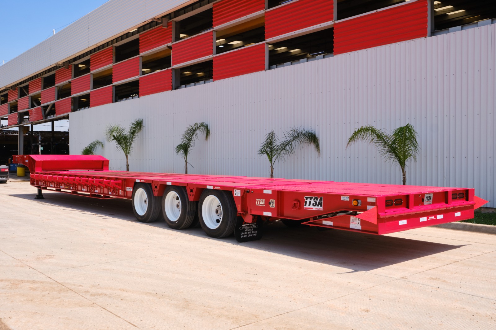 TTSA - Lowboy de cuello fijo con capacidad de carga de 30 toneladas # ...