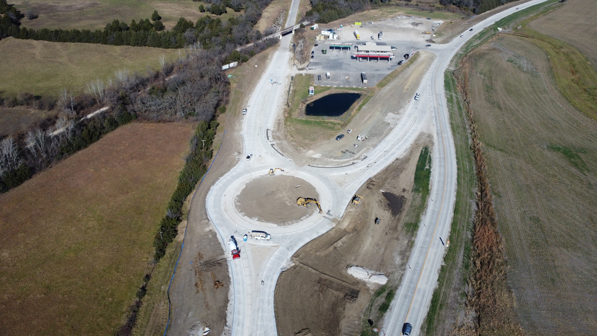 KDOT - This is an aerial view of the roundabout project on U.S. 59/U.S ...