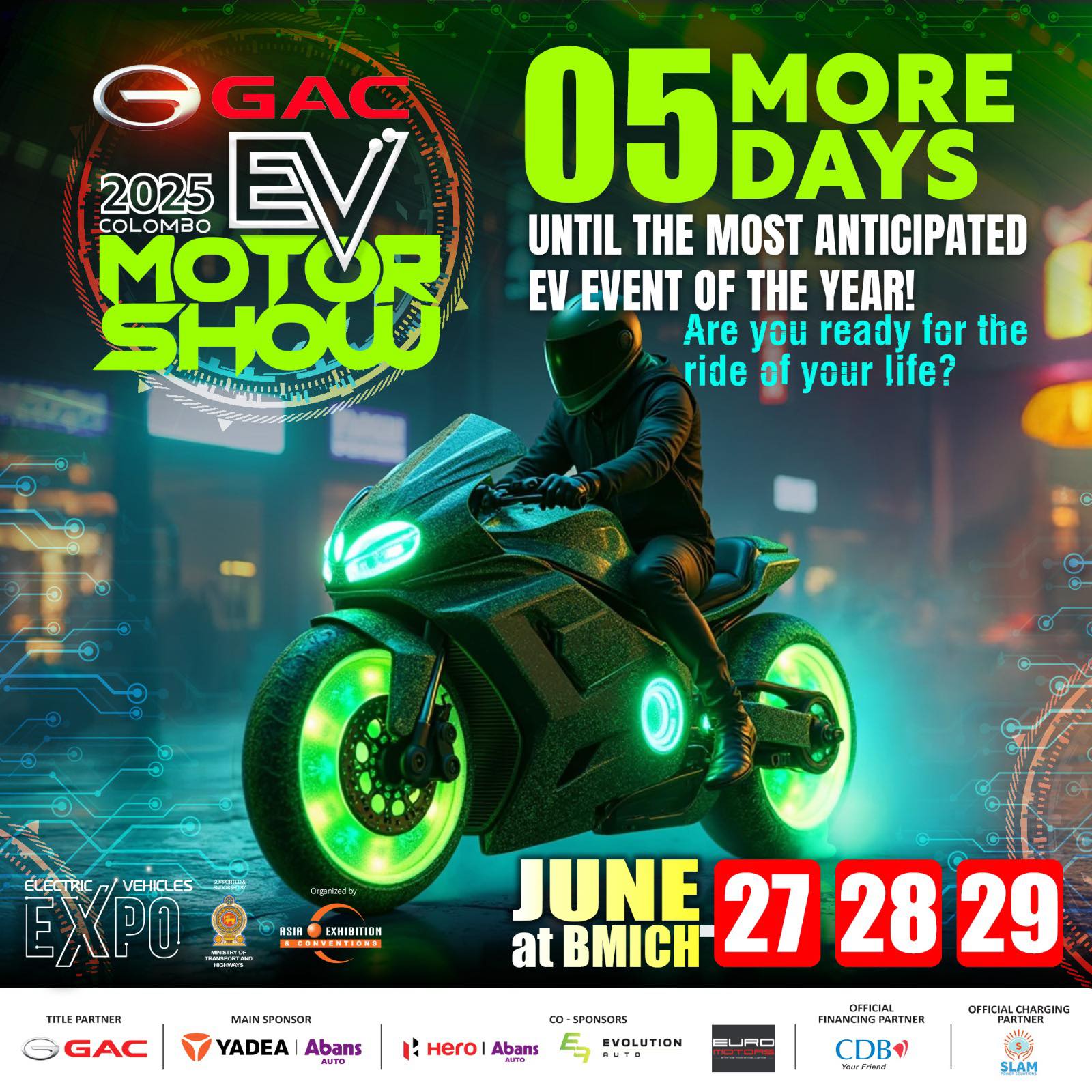 Colombo - ⚡ JUST 5 DAYS TO GO! ⚡ Get ready for the most electrifying ...