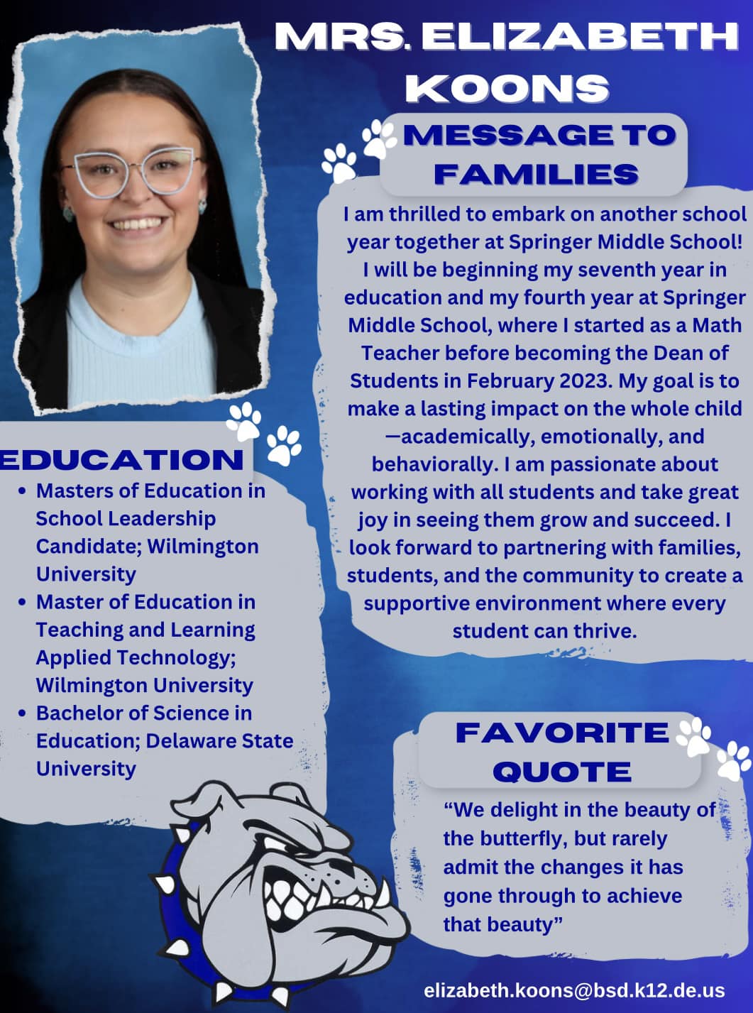 Springer - We are thrilled to welcome back Mrs. Koons as our Dean of ...