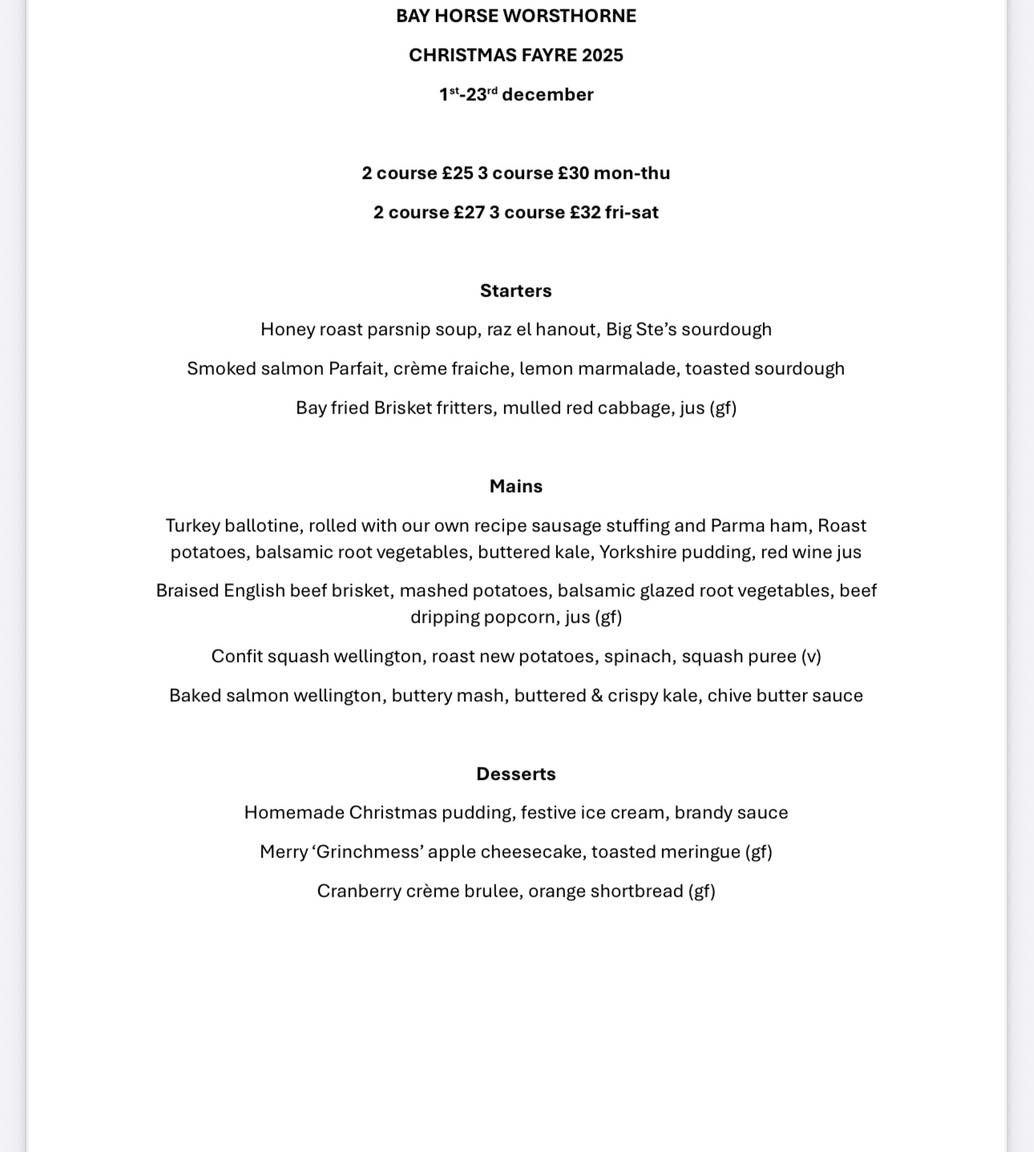 The Bay - 🌟 🎅 Christmas fayre menu 🌟 🎅 🌟 Private dining minimum 20 ...