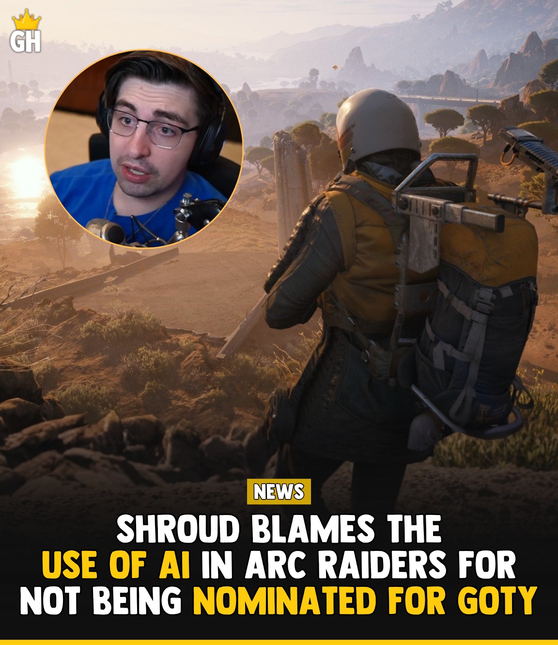 GamingHero - Shroud blames the use of AI in Arc Raiders as... | Facebook