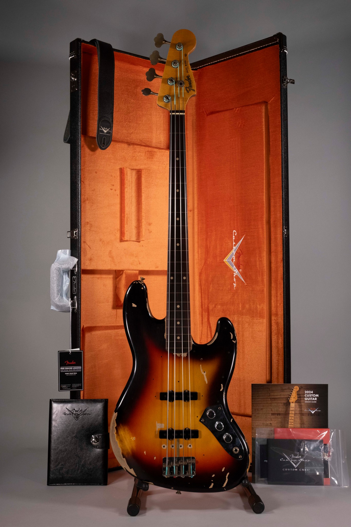 Fender Jaco Pastorius Tribute Fretless Jazz Bass Rosewood 3 Color
