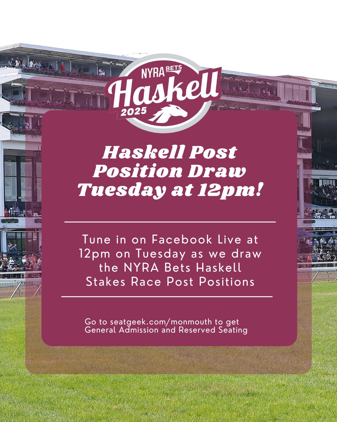 Monmouth - Watch the Post Position Draw of the NYRA Bets Haskell Stakes ...