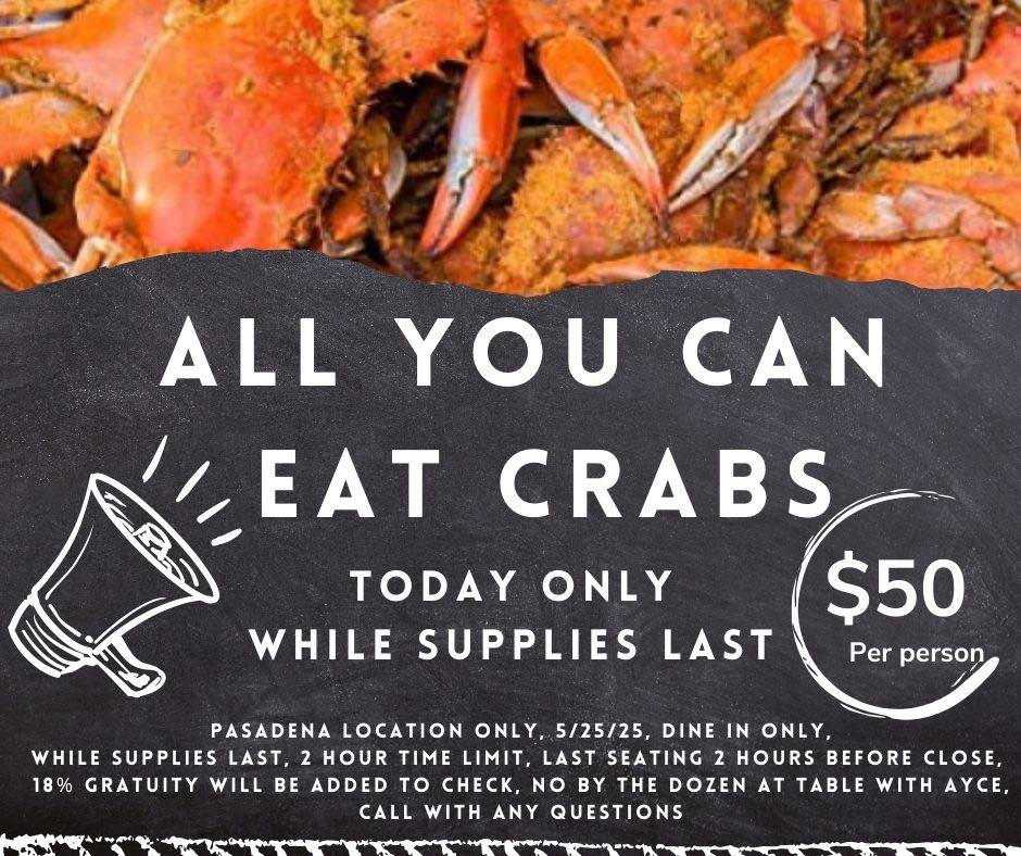 Mikes - 🦀 All You Can Eat Crabs – TODAY! 🦀 After an amazing turnout ...