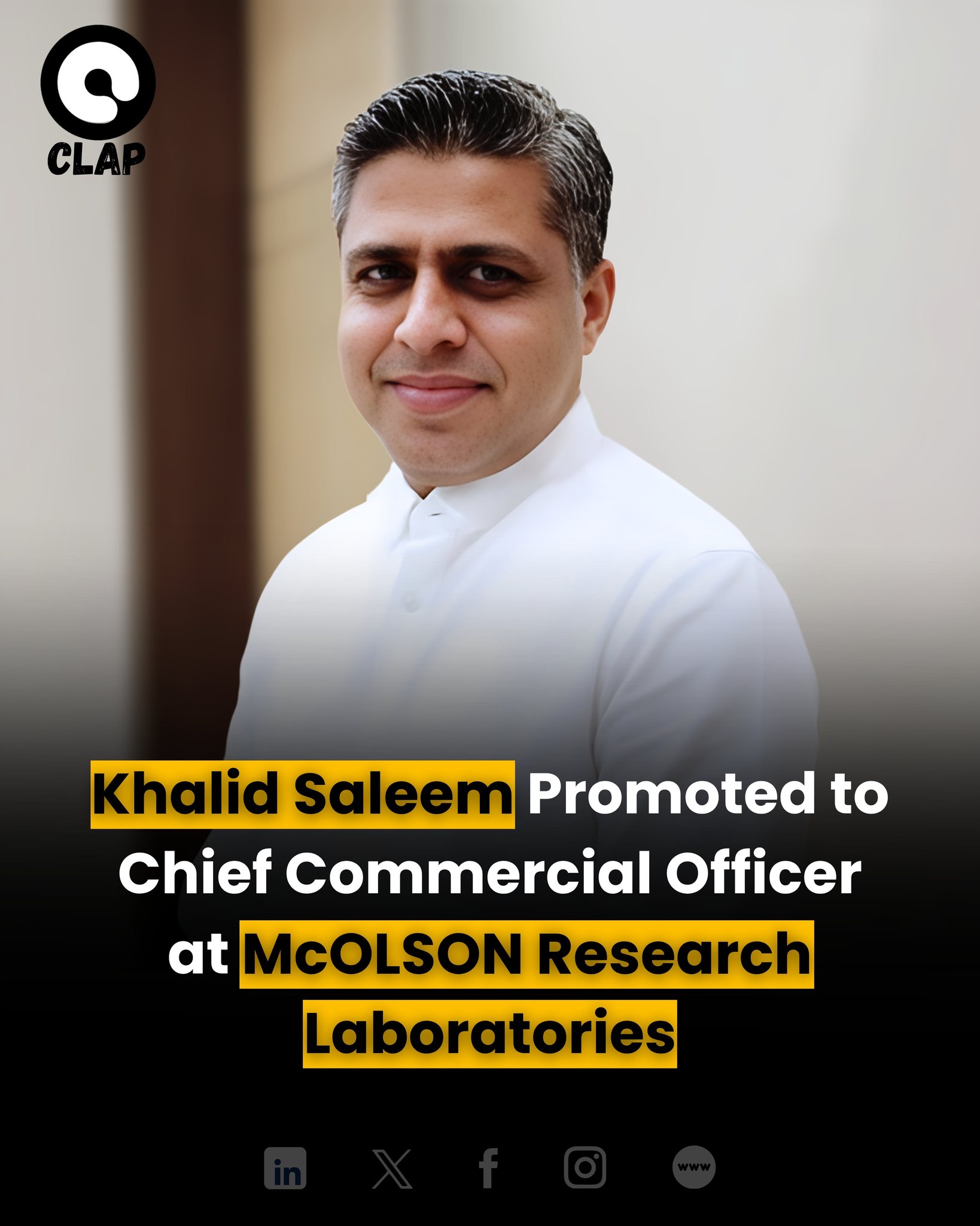 Clap - Khalid Saleem has been promoted to Chief Commercial Officer at ...