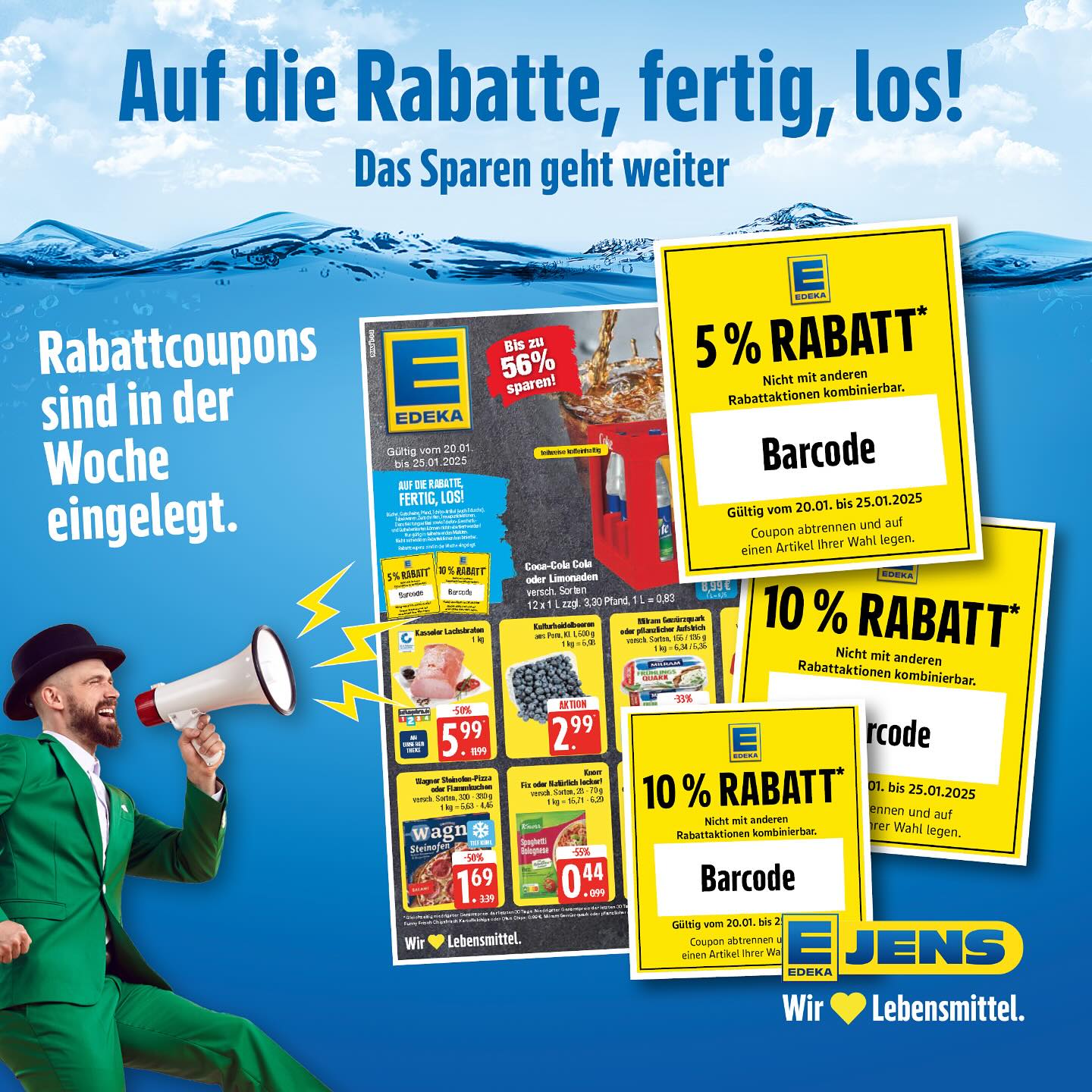 EDEKA - Sichert euch 5-10 % Rabatt auf jeweils einen Artikel eurer Wahl ...