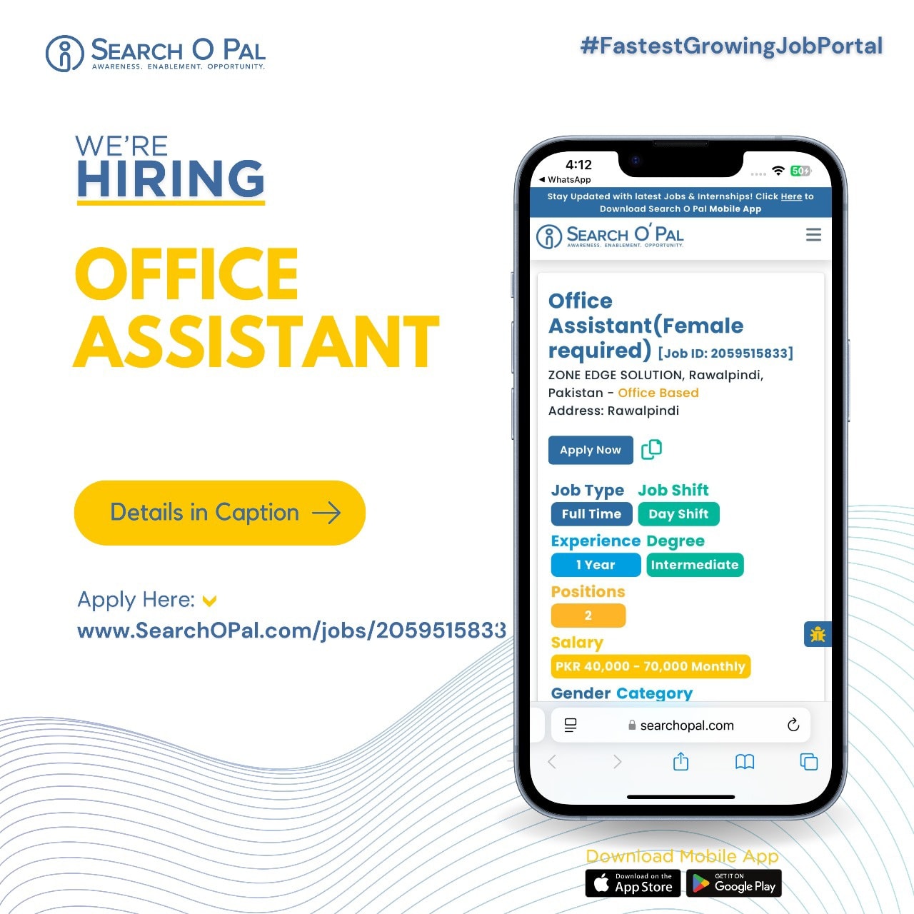 Search O Pal - 🔔 Hiring Office Assistant | Apply Now &... | Facebook