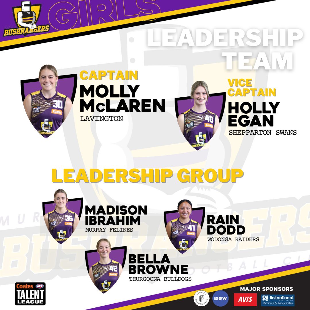 📢 INTRODUCING Our 2024 leadership... - Murray Bushrangers | Facebook