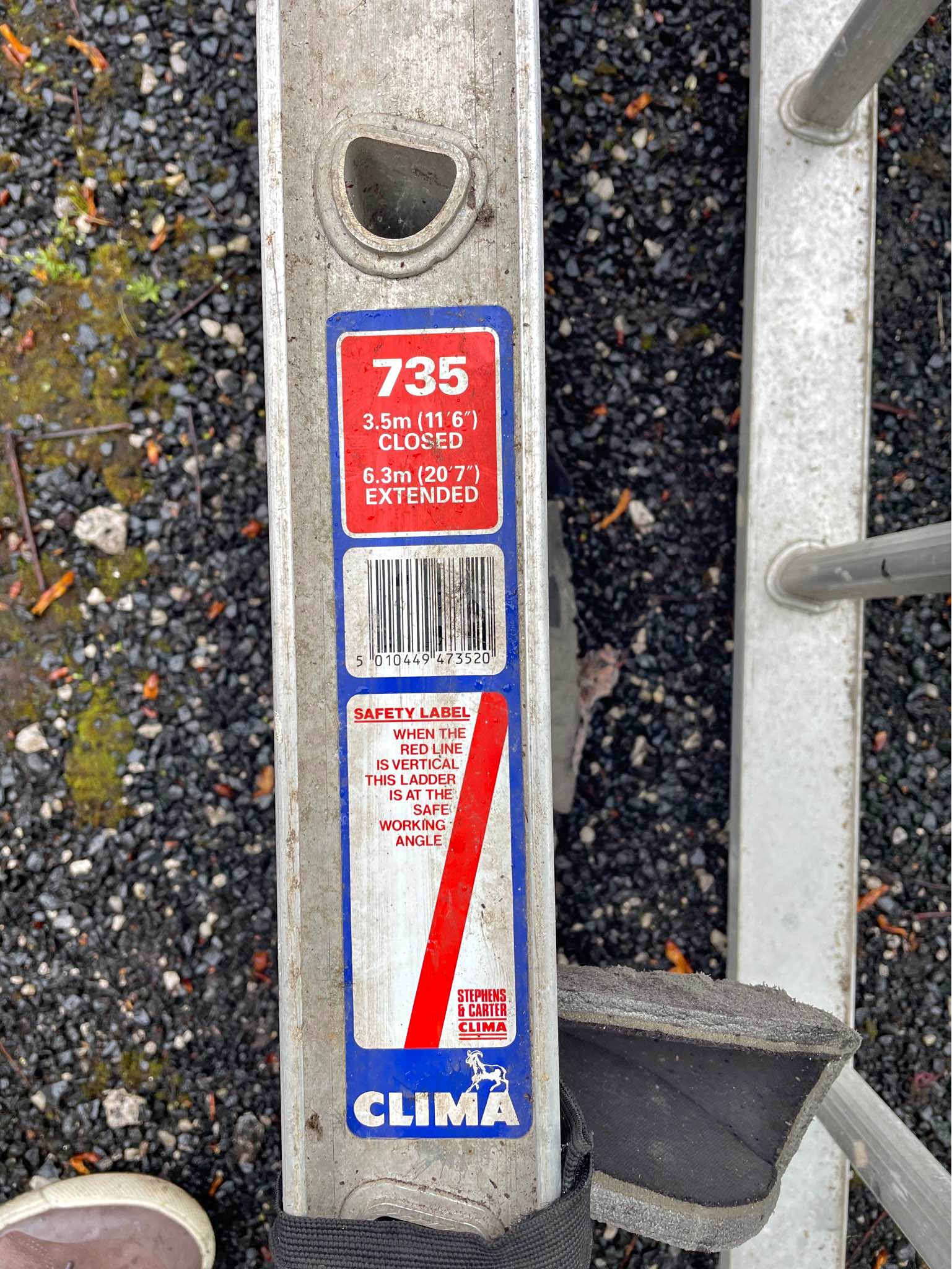 Stephens & Carter 'Clima' double extension ladders - Ladders ...