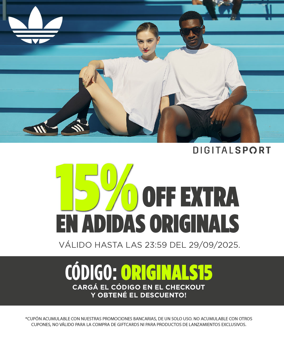 15% OFF EXTRA EN ADIDAS ORIGINALS💫 Usá el código 👉 ORIGINALS15