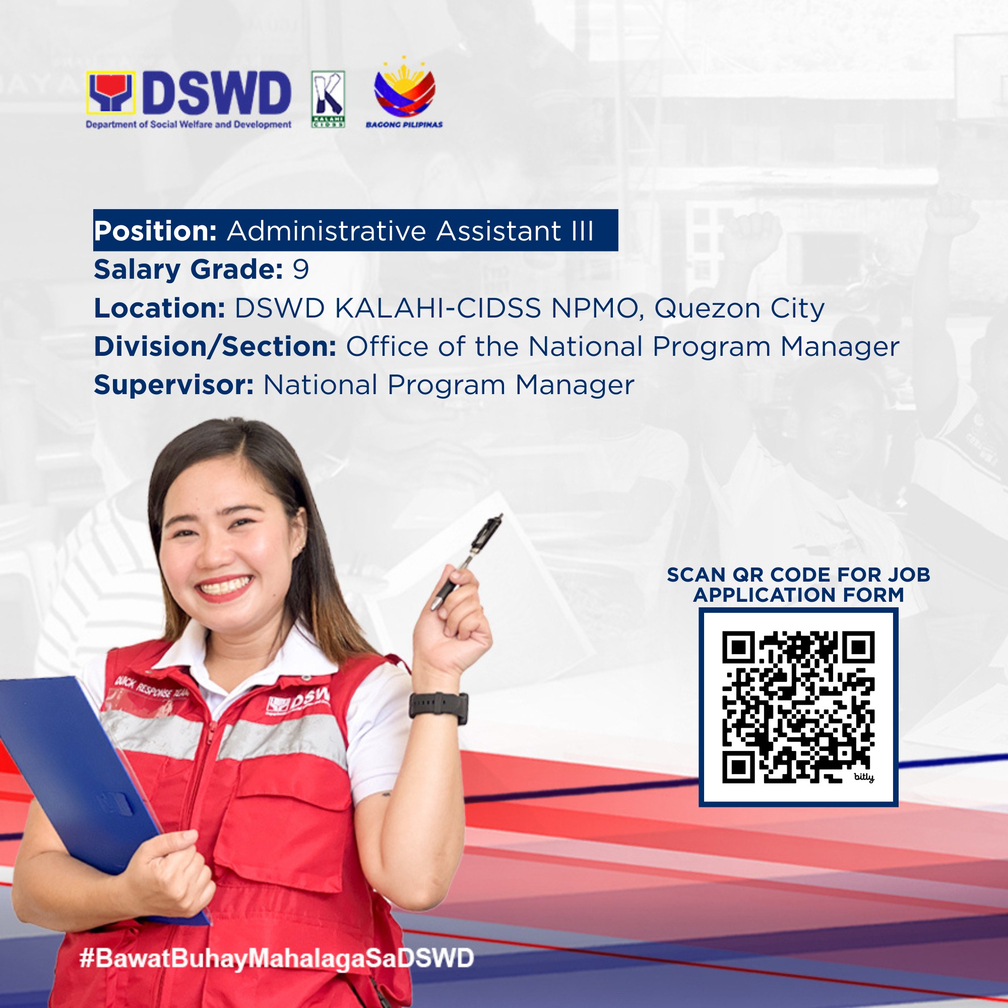 𝗪𝗘 𝗔𝗥𝗘 𝗛𝗜𝗥𝗜𝗡𝗚! Qualified applicants... - DSWD KALAHI-CIDSS | Facebook