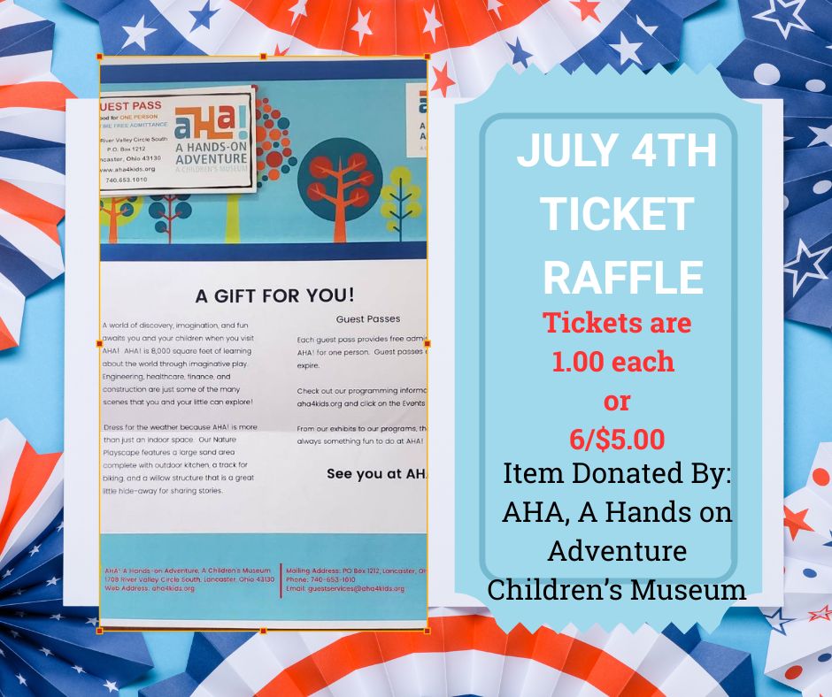 West - JULY 4TH RAFFLE SPOTLIGHT! Thank you to AHA, A Hands on ...